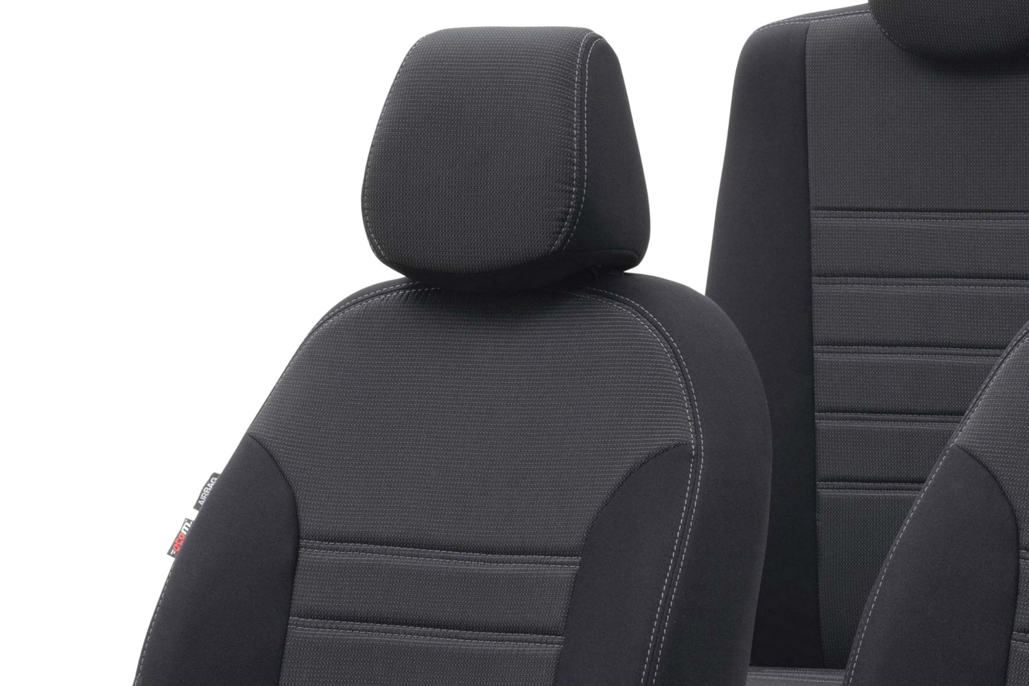 Sitzbezüge passend für VW Crafter (Pilot - Schwarz-Rot)