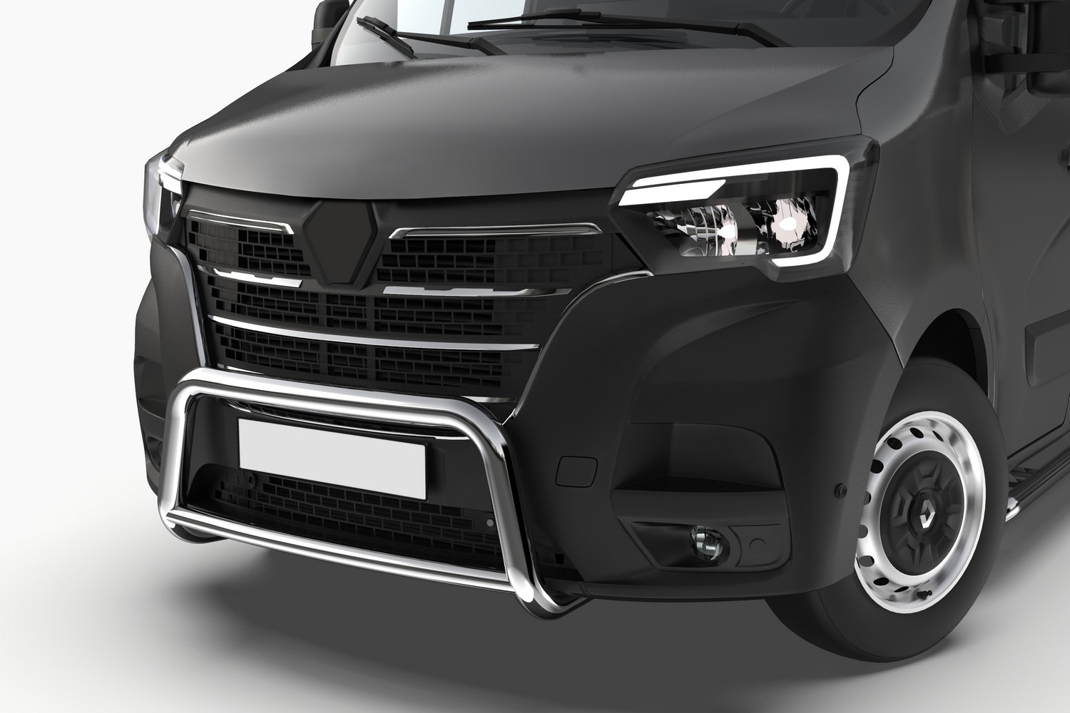 Bull bar suitable for Opel Vivaro B 2014-2019 stainless steel polished