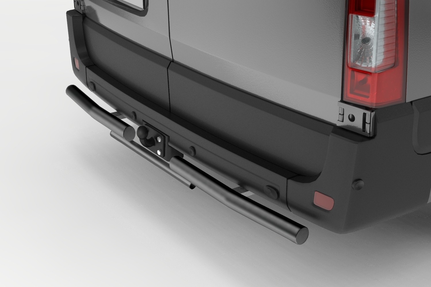 Jeu de barres de protection arrière convient à Ford Transit Connect III 2024-présent inox noir mat