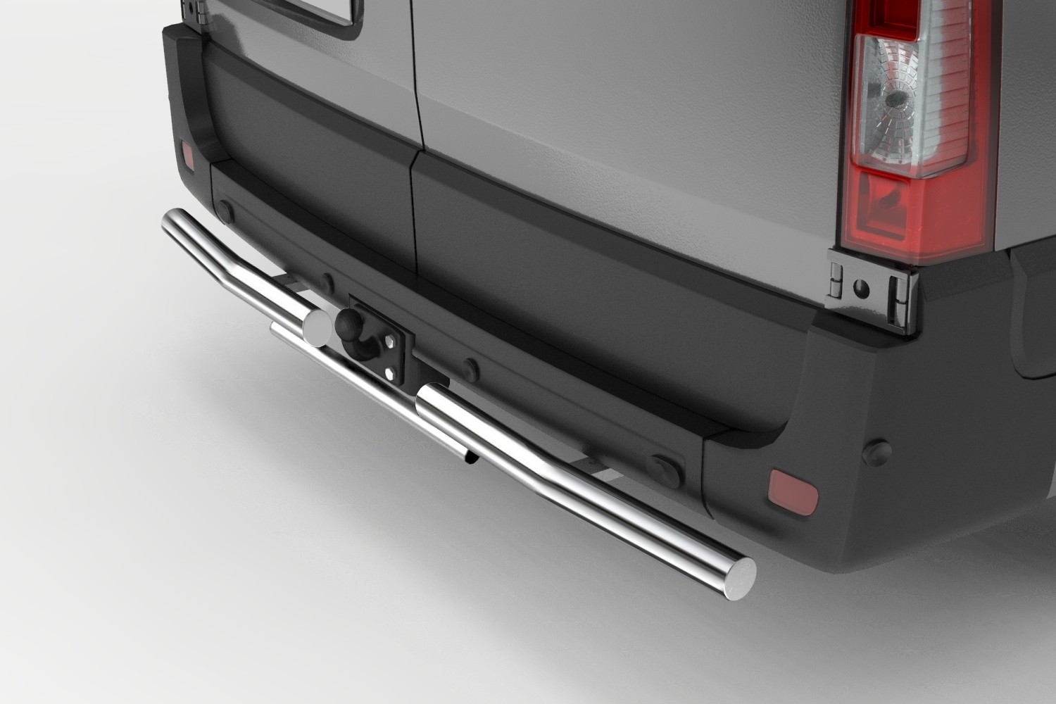 Jeu de barres de protection arrière convient à Ford Transit Connect III 2024-présent inox poli