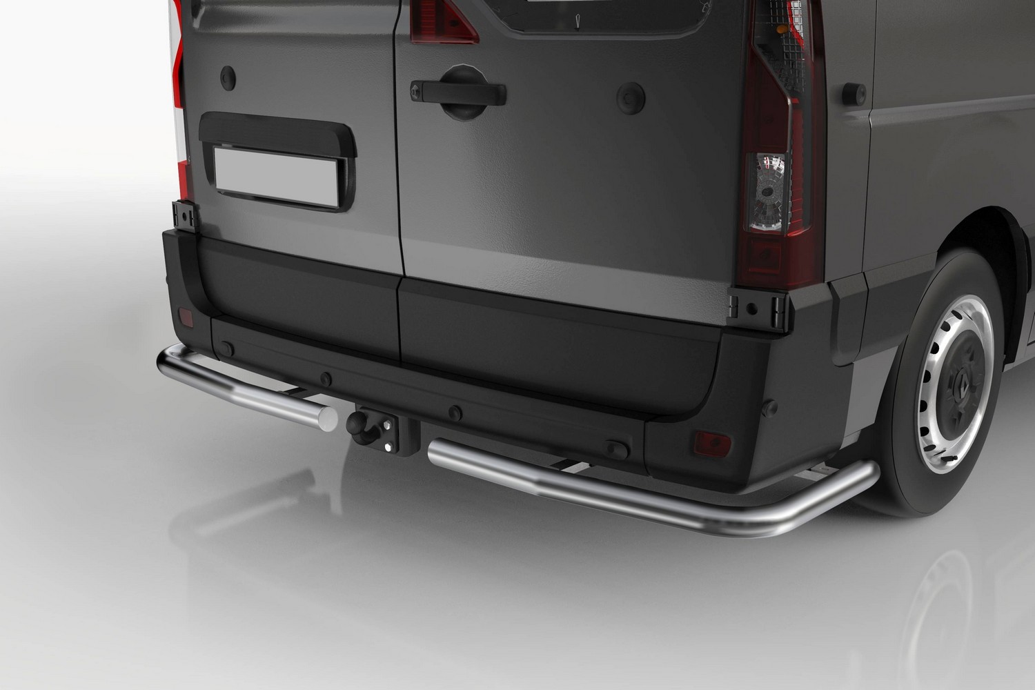 Rear bar set with corner protection suitable for Mercedes-Benz Vito (W447) 2014-present stainless steel brushed