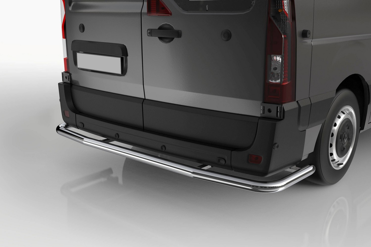 Barre de protection arrière avec angles convient à Mercedes-Benz Vito (W447) 2014-présent inox poli