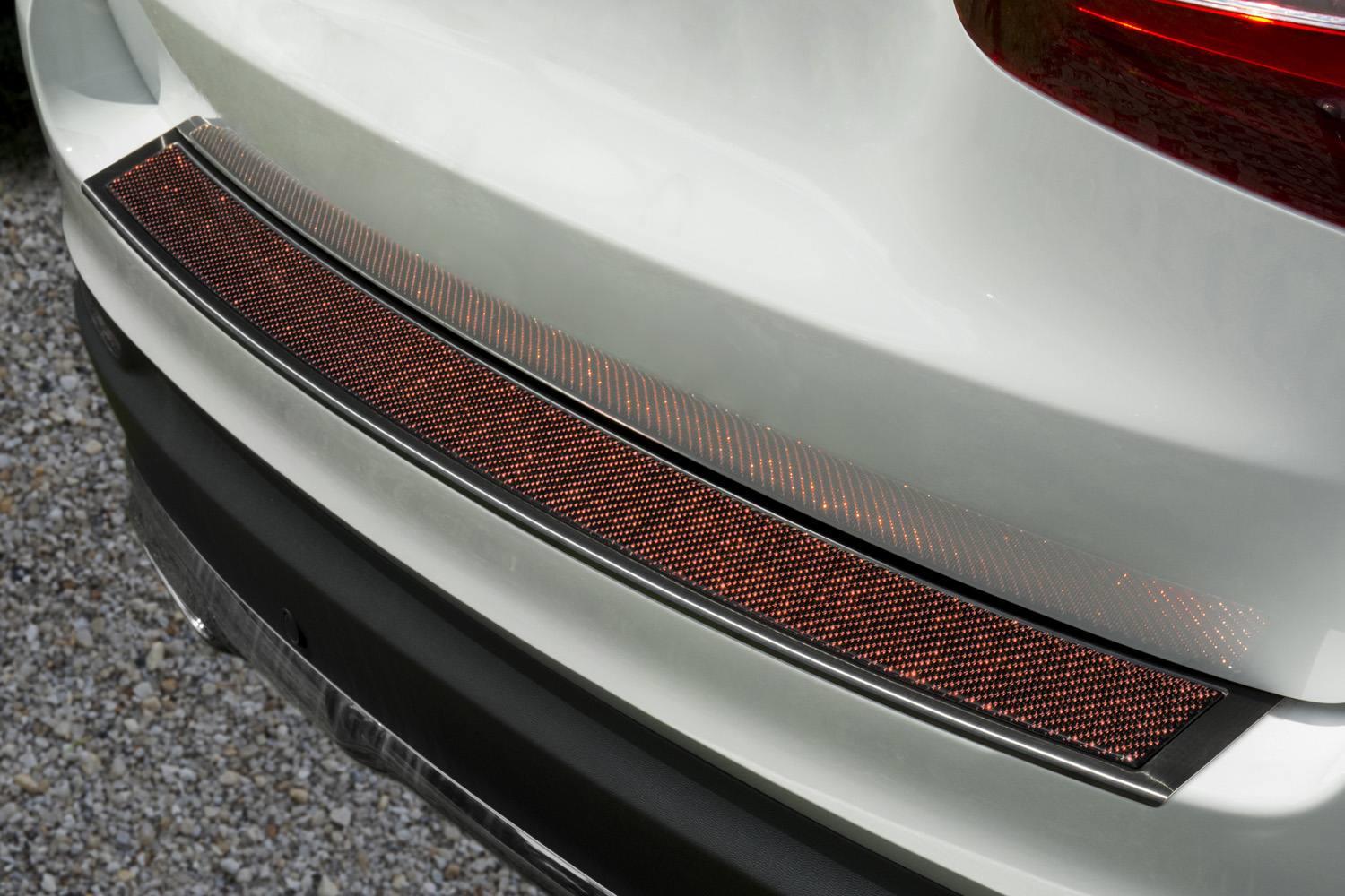 Protection de seuil de coffre convient à BMW Série 5 Touring (F11) 2010-2017 break acier inox anthracite - carbone