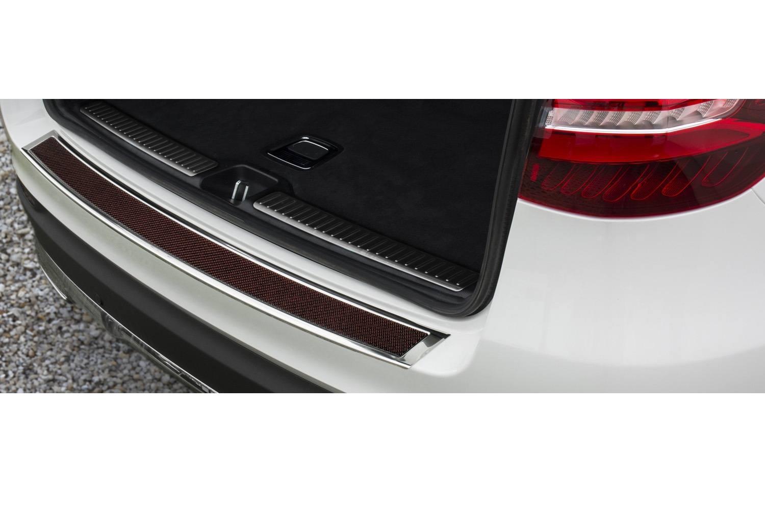 Protection de seuil de coffre convient à BMW Série 5 Touring (F11) 2010-2017 break acier inox - carbone