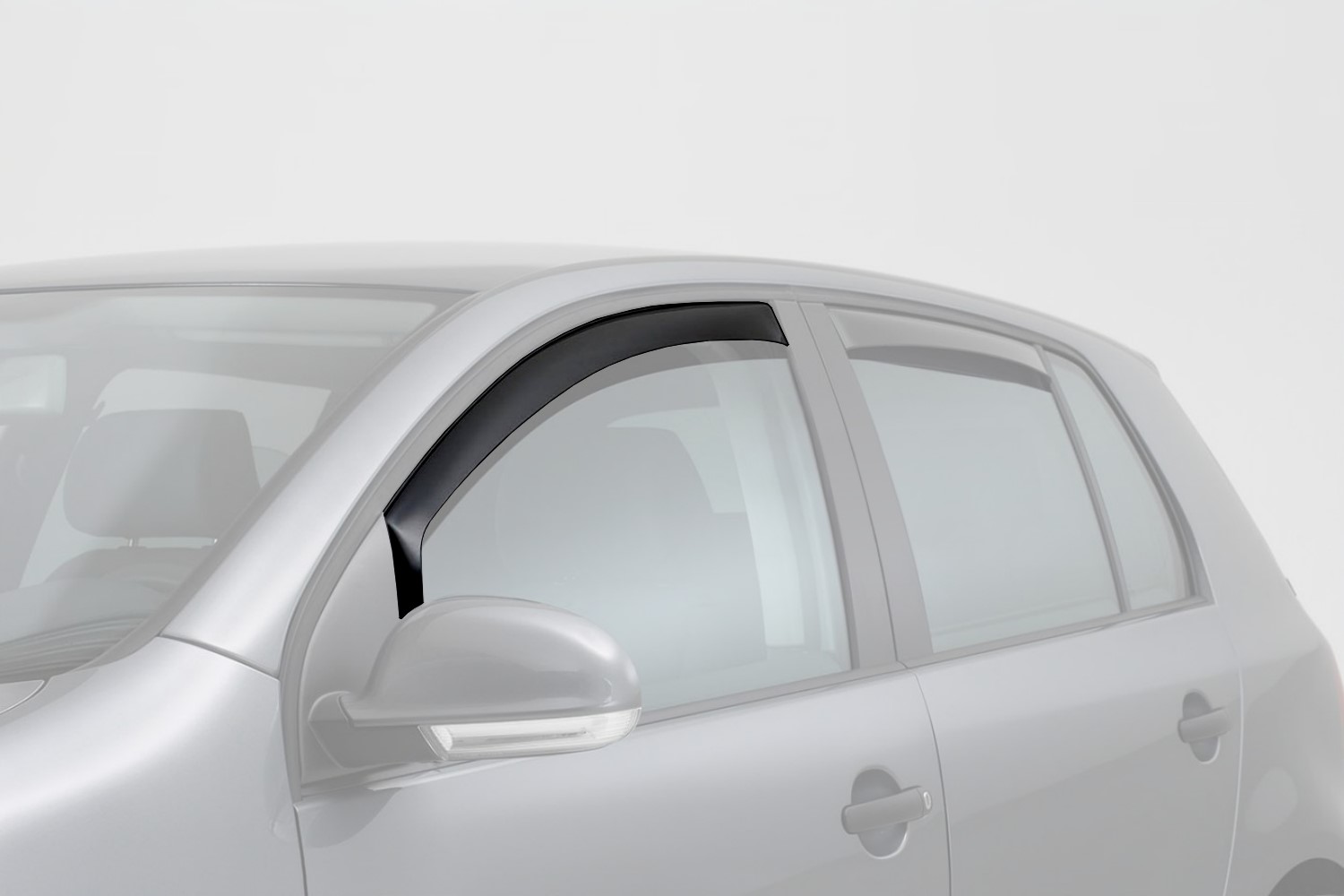 Side window deflectors suitable for Citroën C3 II 2009-2016 5-door hatchback front doors ClimAir - dark transparent