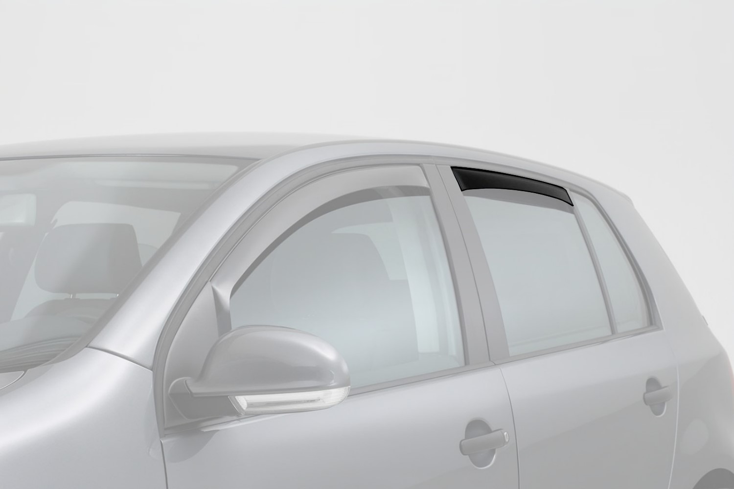 Side window deflectors suitable for Opel Grandland X 2017-2024 rear doors ClimAir - dark transparent