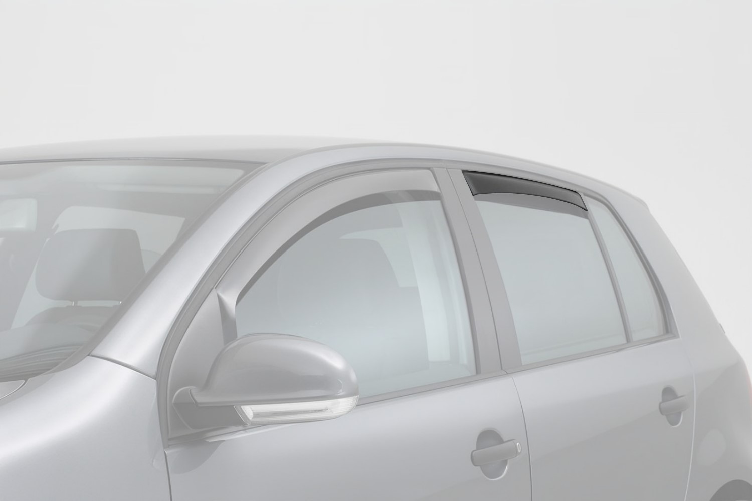 Side window deflectors suitable for Citroën C3 II 2009-2016 5-door hatchback rear doors ClimAir - smoke grey