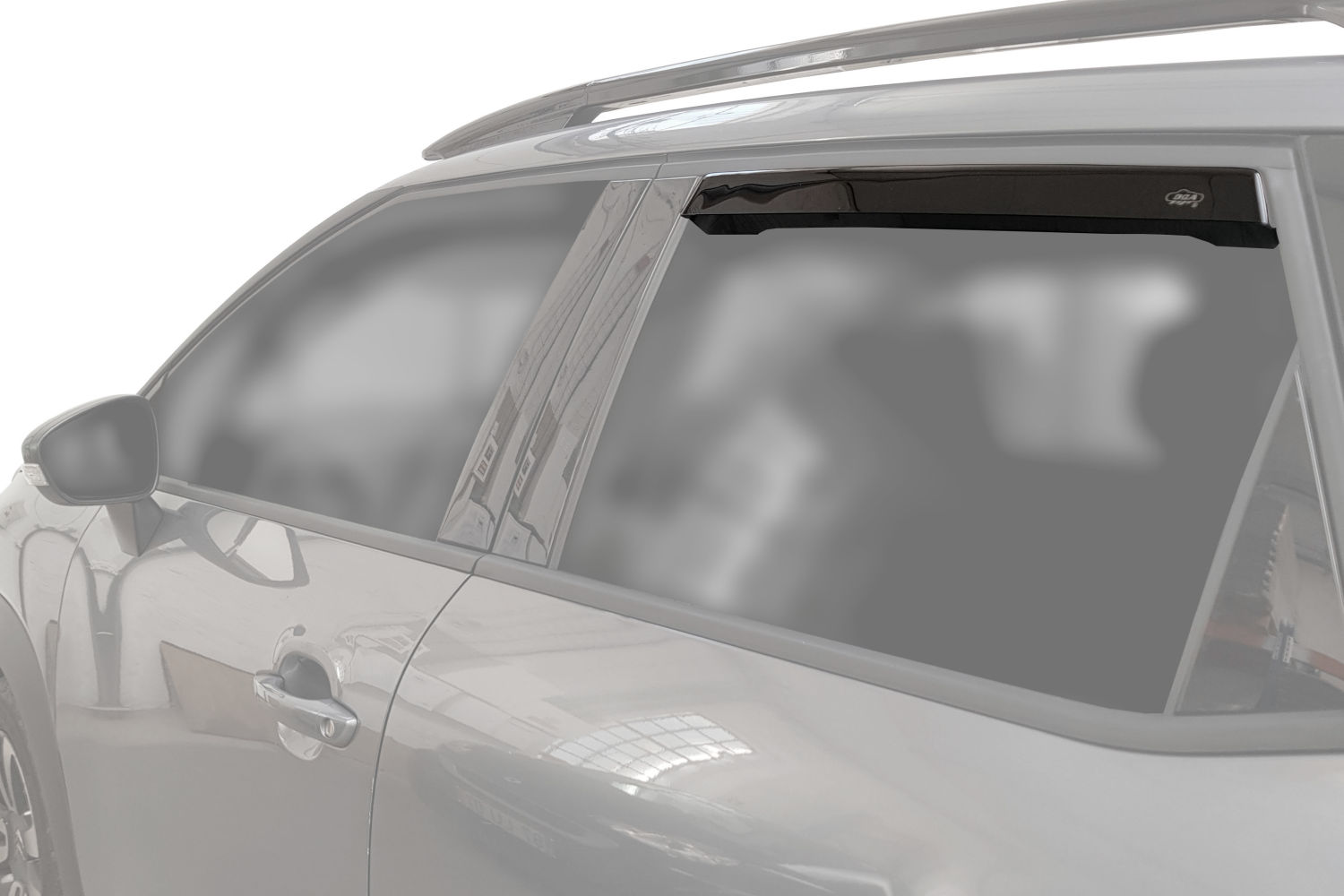 Side wind deflectors suitable for Toyota Camry (XV70) 2019-2024 4-door saloon rear doors DGA - dark transparent