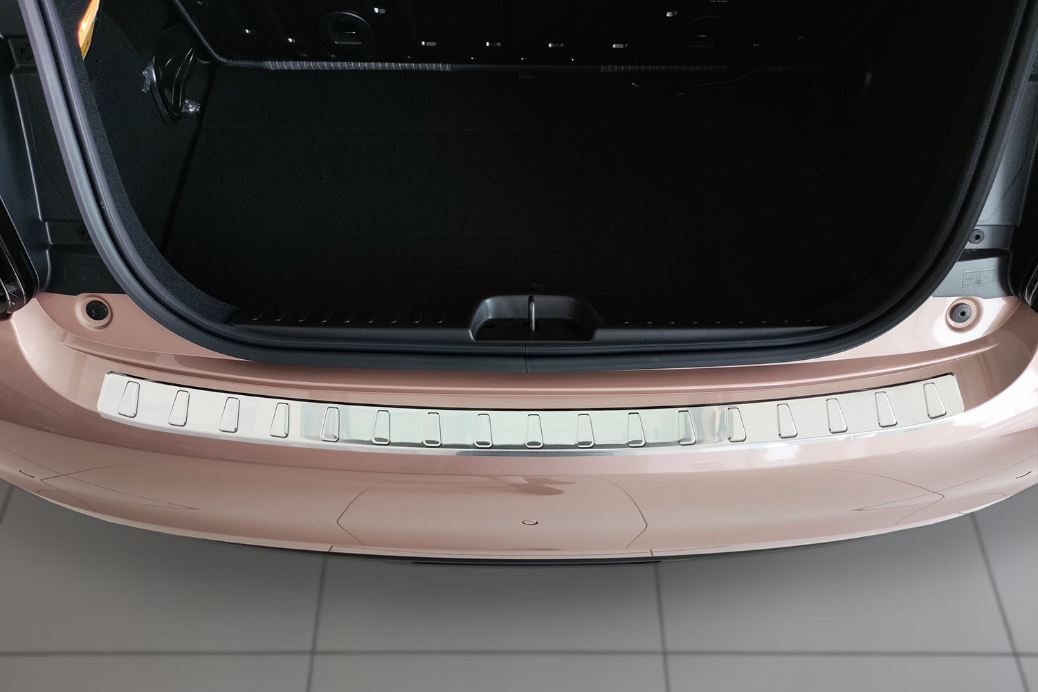 Protection de seuil de coffre convient à Fiat 500e 2020-présent 3 portes bicorps acier inox brossé