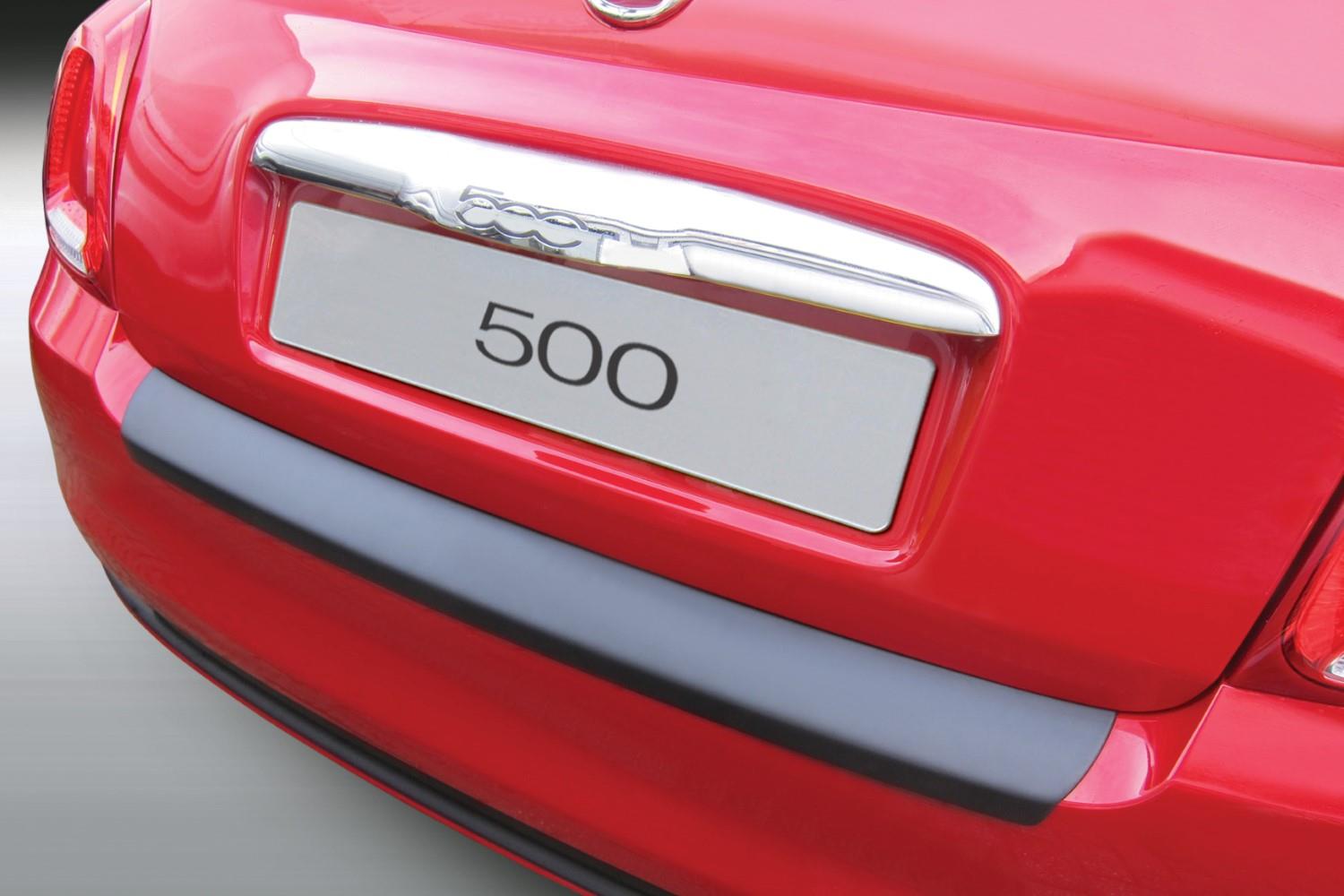 Bumperbeschermer geschikt voor Fiat 500 2015-heden 3-deurs hatchback ABS - matzwart