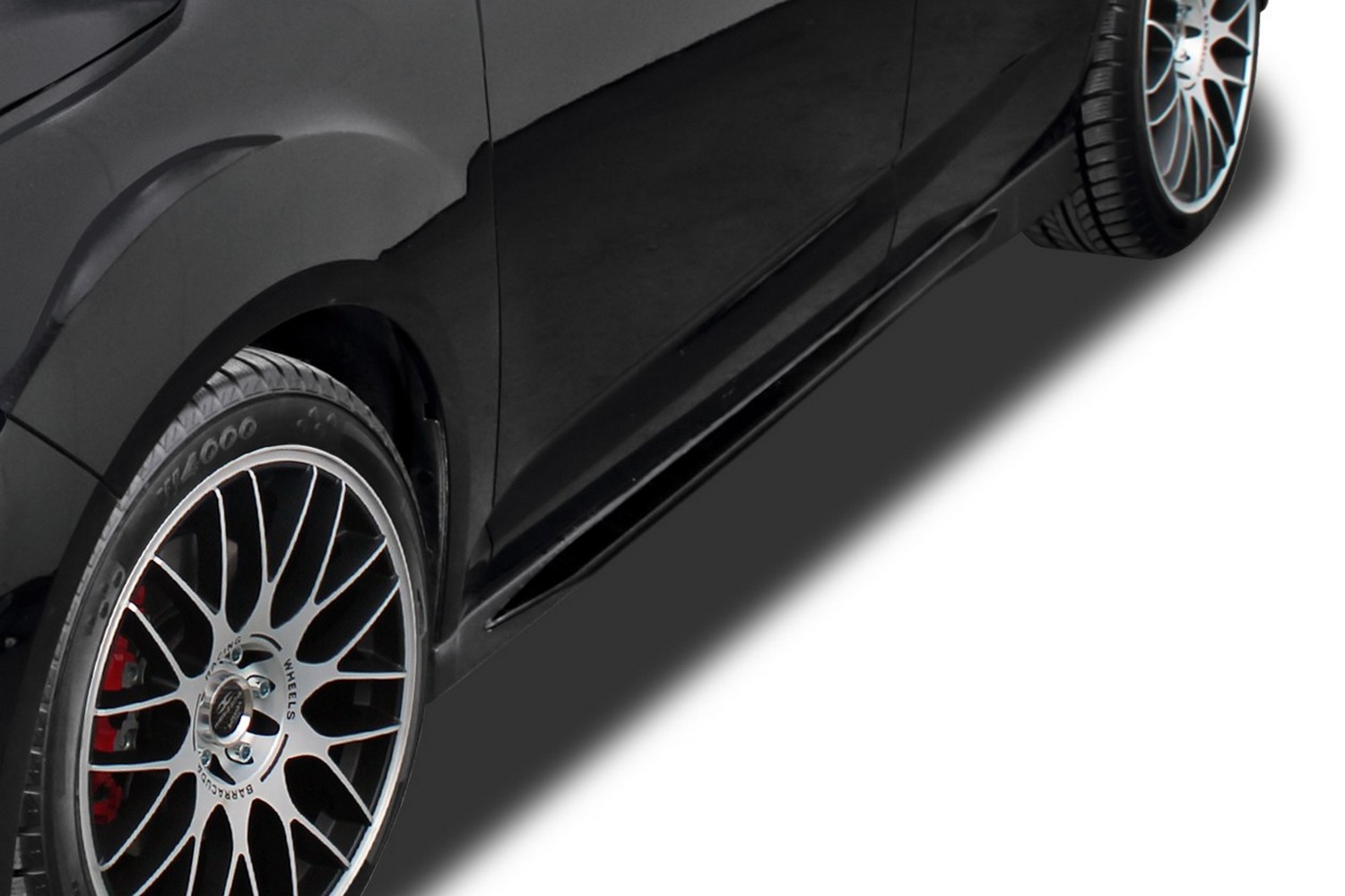 Side skirts suitable for Ford C-Max II 2010-2019 &#34;Slim&#34; ABS