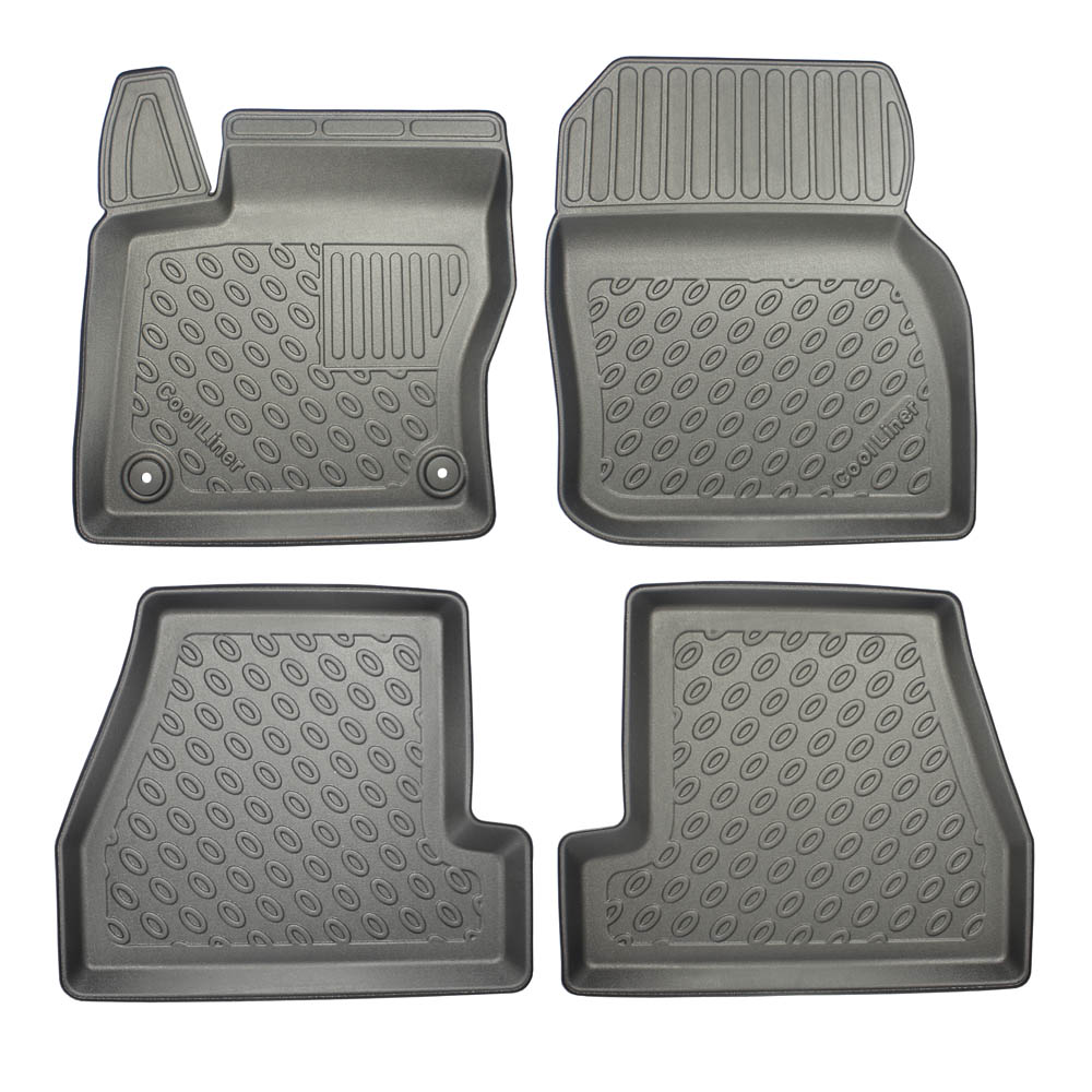 Set: Gummiteppiche + Maßgeschneiderte Sitzbezüge für Ford Focus III  Hatchback, Kombi, Limousine (2011-2018) - Premium