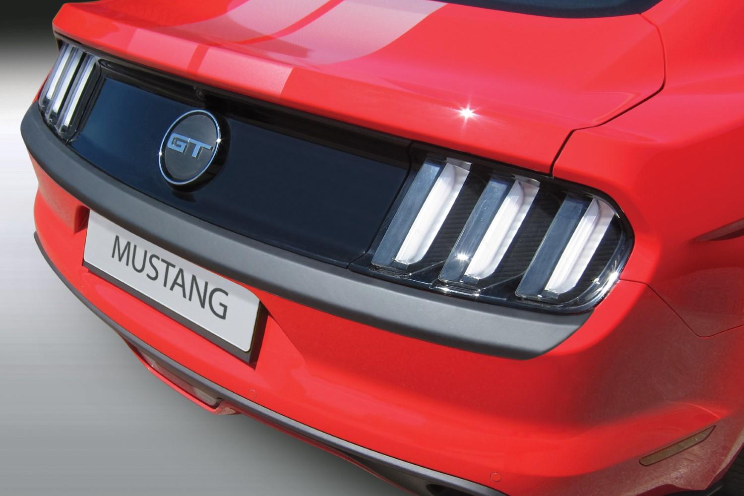 Rear bumper protector suitable for Ford Mustang VI 2015-present ABS - matt black