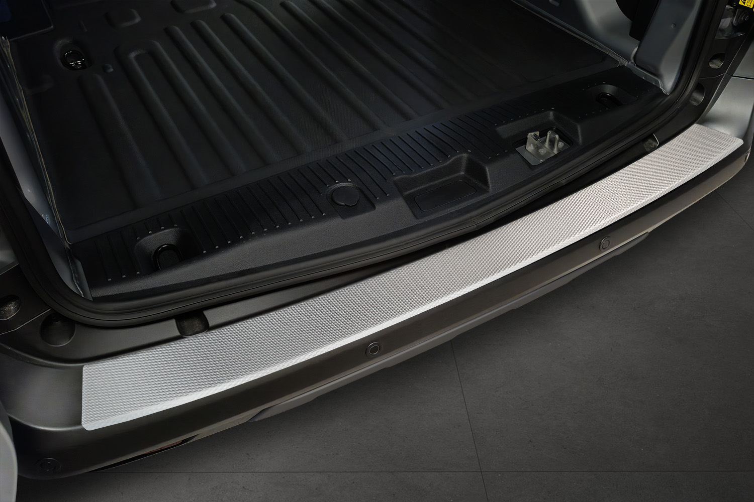 Rear bumper protector suitable for Ford Tourneo Courier II 2023-present stainless steel - 5WL design Rear bumper protector suitable for Ford Tourneo Courier II 2023-present stainless steel - 5WL design