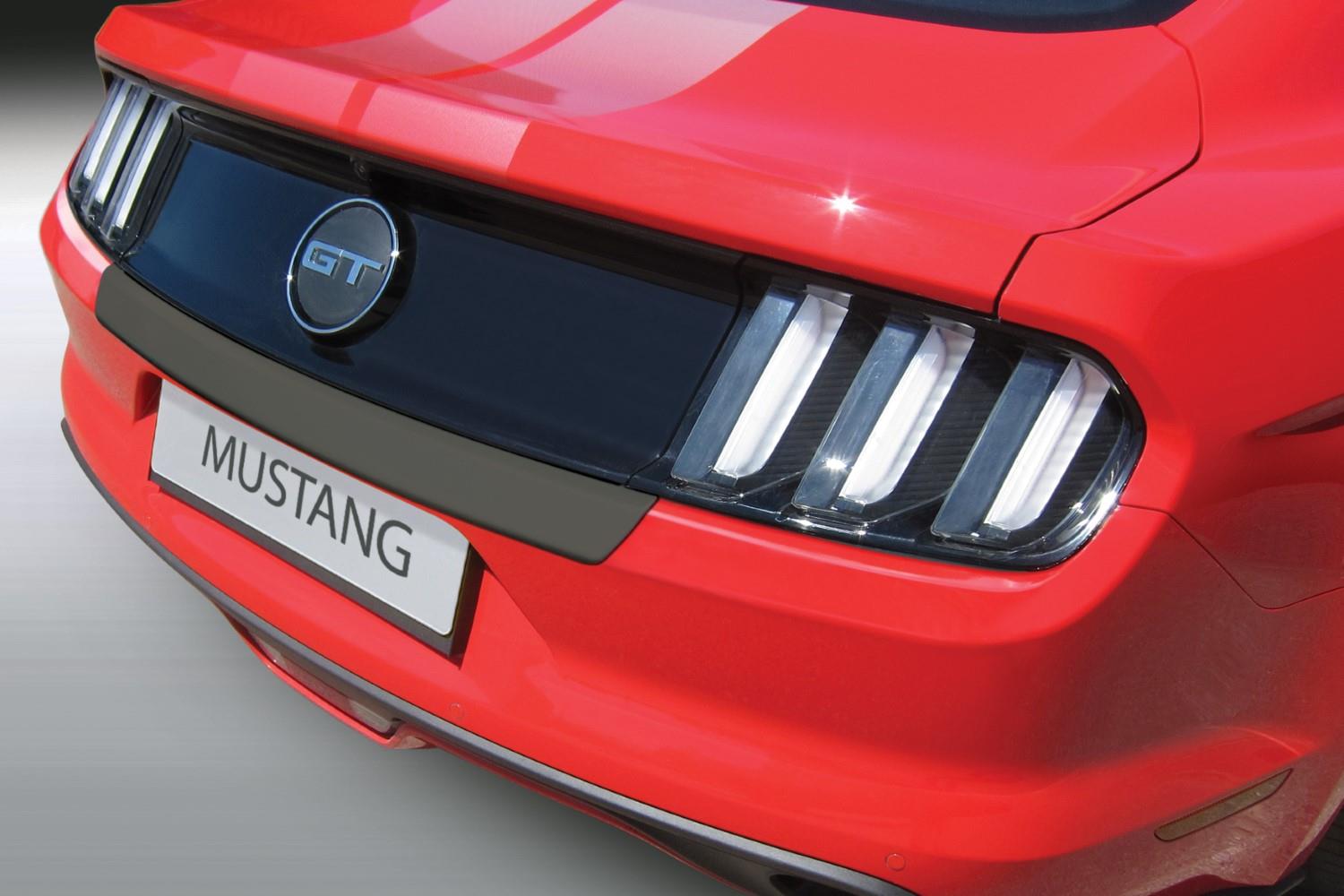 Rear bumper protector suitable for Ford Mustang VI 2015-present ABS - matt black