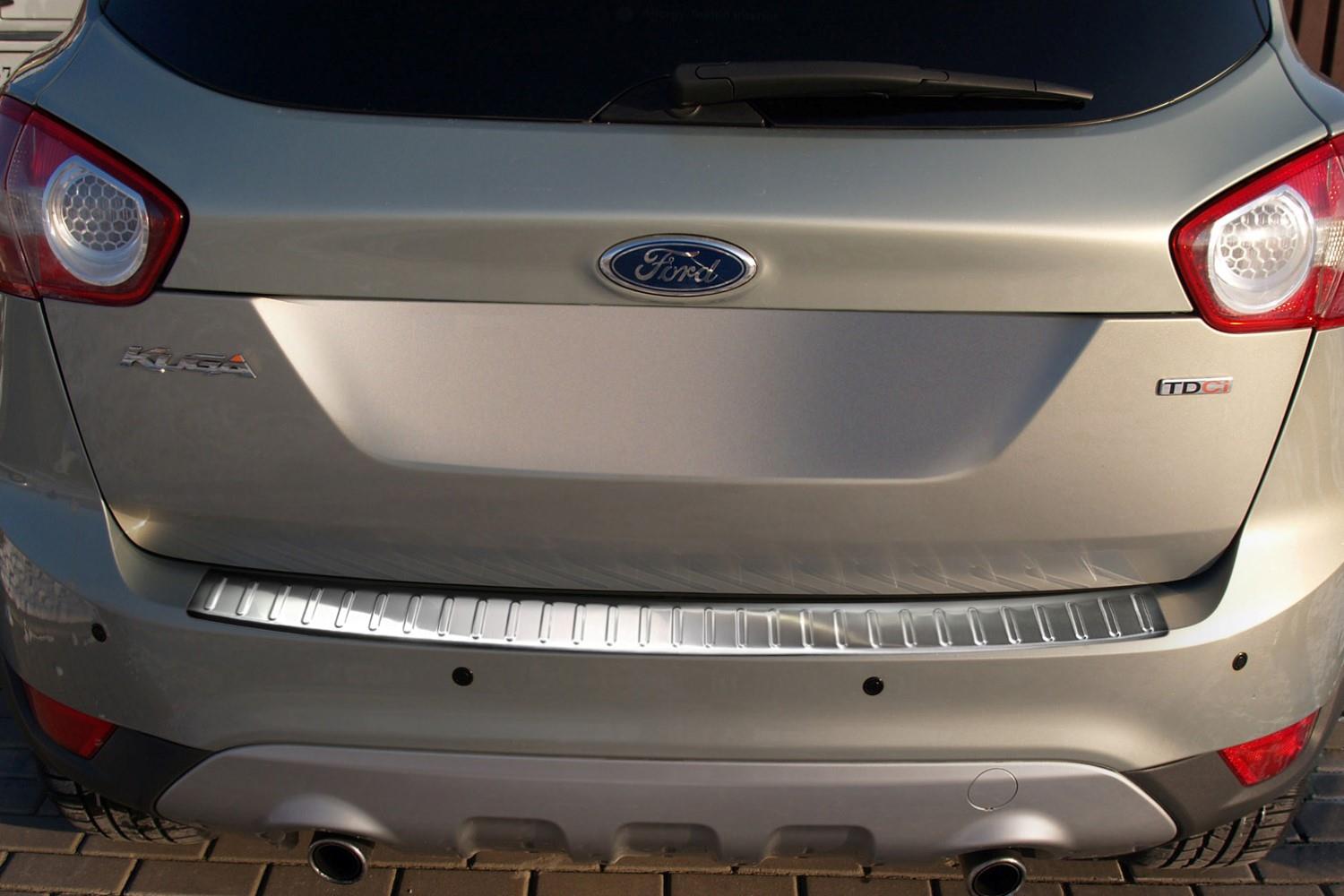 Rear bumper protector suitable for Ford Kuga I 2008-2012 stainless steel brushed