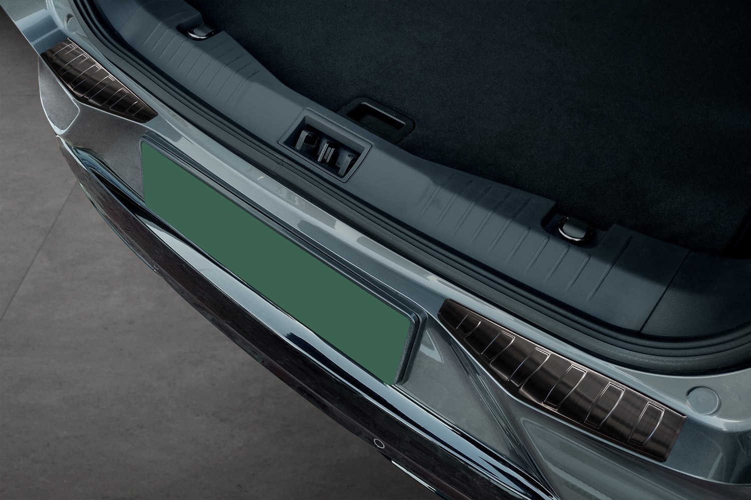 Ladekantenschutz passend für Ford Mustang Mach-E 2020-heute Edelstahl gebürstet anthrazit