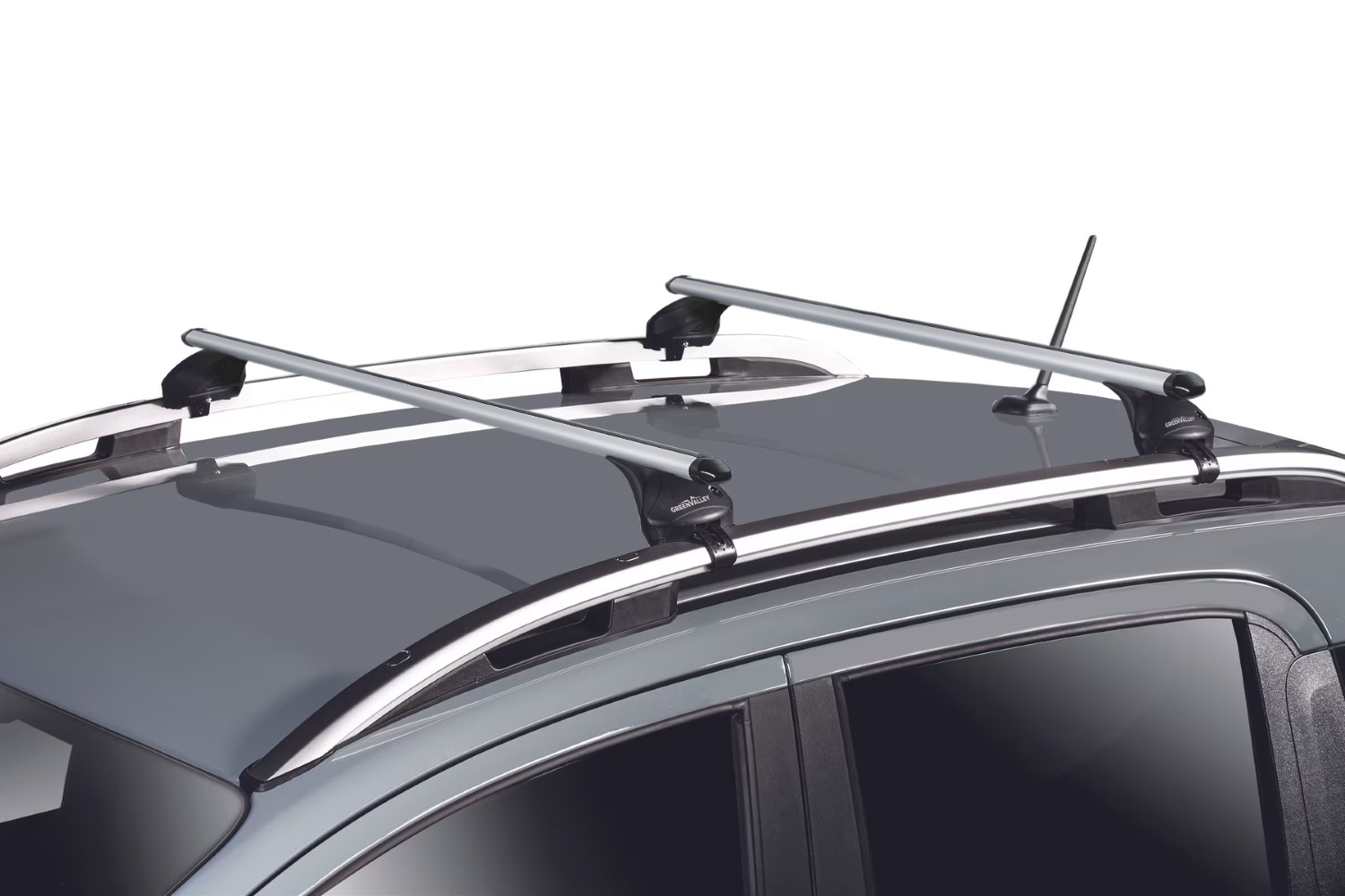 Roof bars suitable for SsangYong - KGM Rexton (Y400, G4) 2017-present Green Valley Easy One Quick Alu silver Roof bars suitable for SsangYong - KGM Rexton (Y400, G4) 2017-present Green Valley Easy One Quick Alu silver