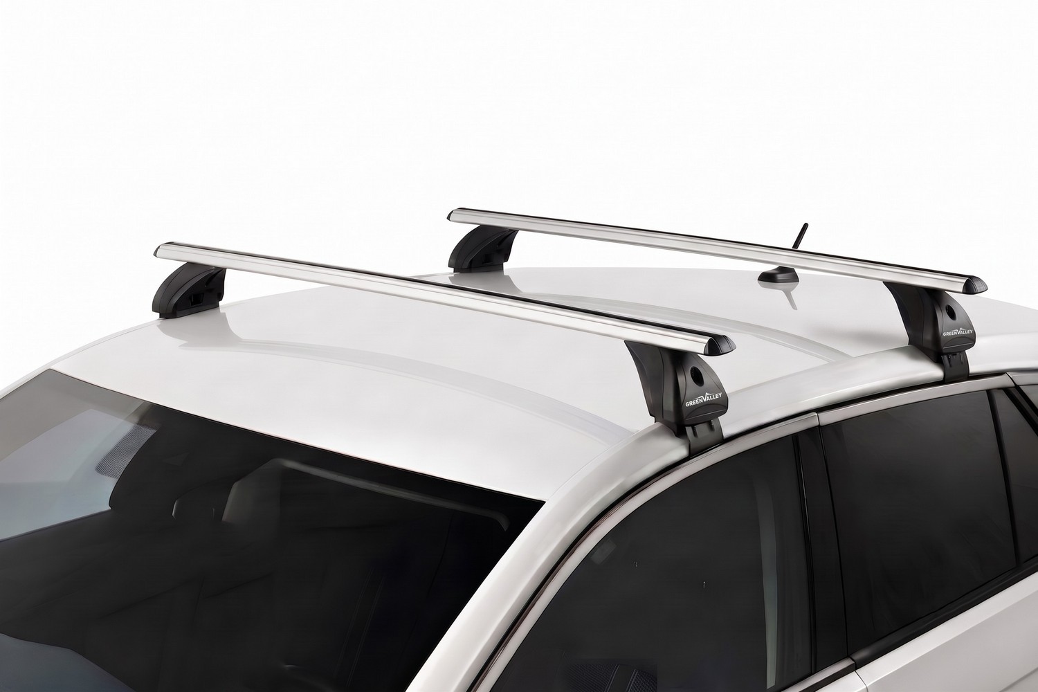 Roof bars suitable for Alfa Romeo 147 2000-2010 3-door hatchback Green Valley Original Alu silver
