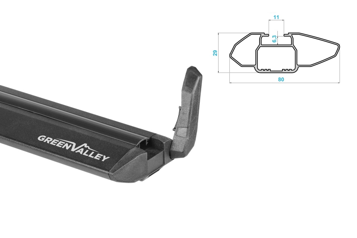 Green Valley Vento Trek roof bars set black - Dachträger / Relingträger Satz Schwarz - dakdragers set zwart - jeu de barres de toit noir (5) Green Valley Vento Trek roof bars set black - Dachträger / Relingträger Satz Schwarz - dakdragers set zwart - jeu de barres de toit noir (5)