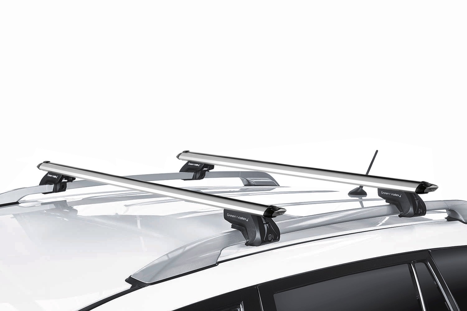 Dachträger passend für SsangYong - KGM Korando (C200) 2010-2014 Green Valley Vento Trek Silber Dachträger passend für SsangYong - KGM Korando (C200) 2010-2014 Green Valley Vento Trek Silber