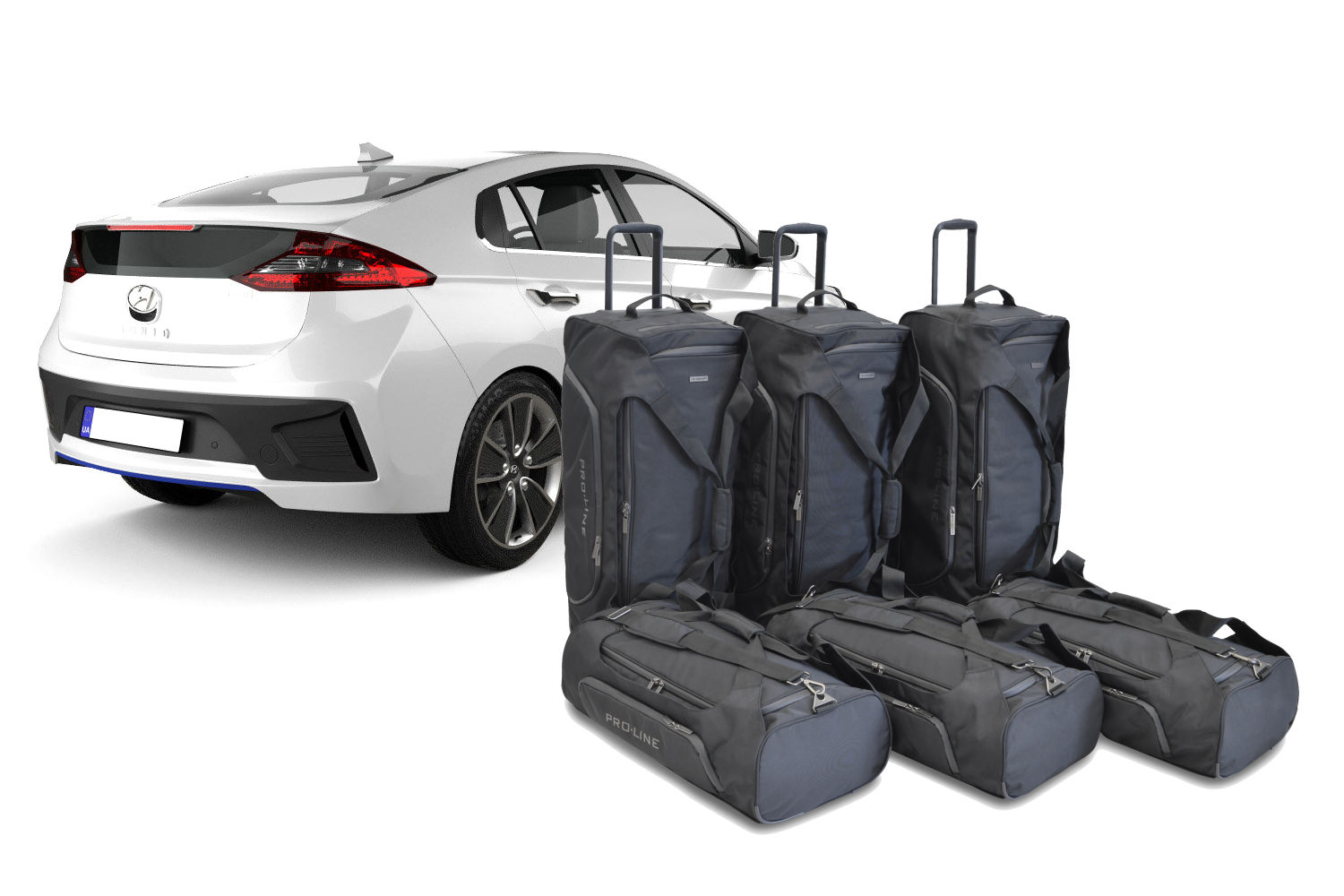 Set de sacs de voyage convient à Hyundai Ioniq 2016-2022 5 portes bicorps Pro.Line