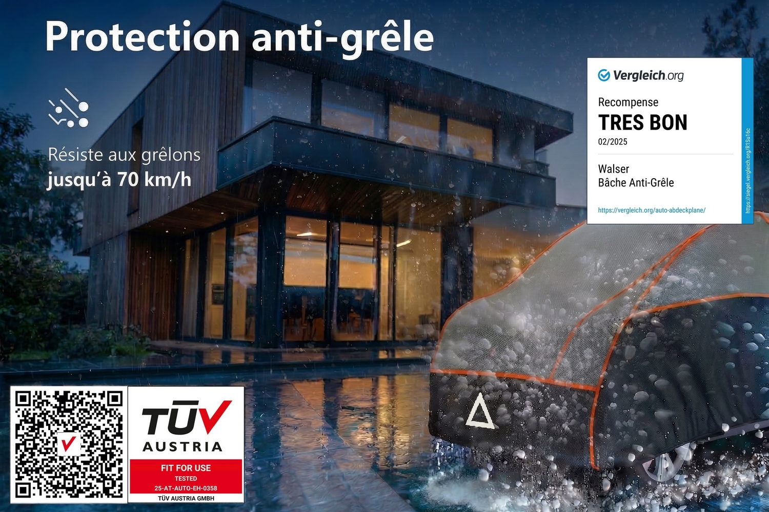 Housse anti-grêle Perma Protect SUV gris / noir (4) Housse anti-grêle Perma Protect SUV gris / noir (4)