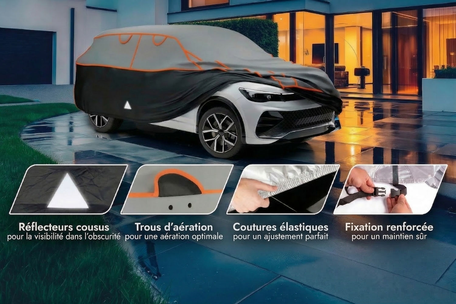 Housse anti-grêle Perma Protect SUV gris / noir (6) Housse anti-grêle Perma Protect SUV gris / noir (6)