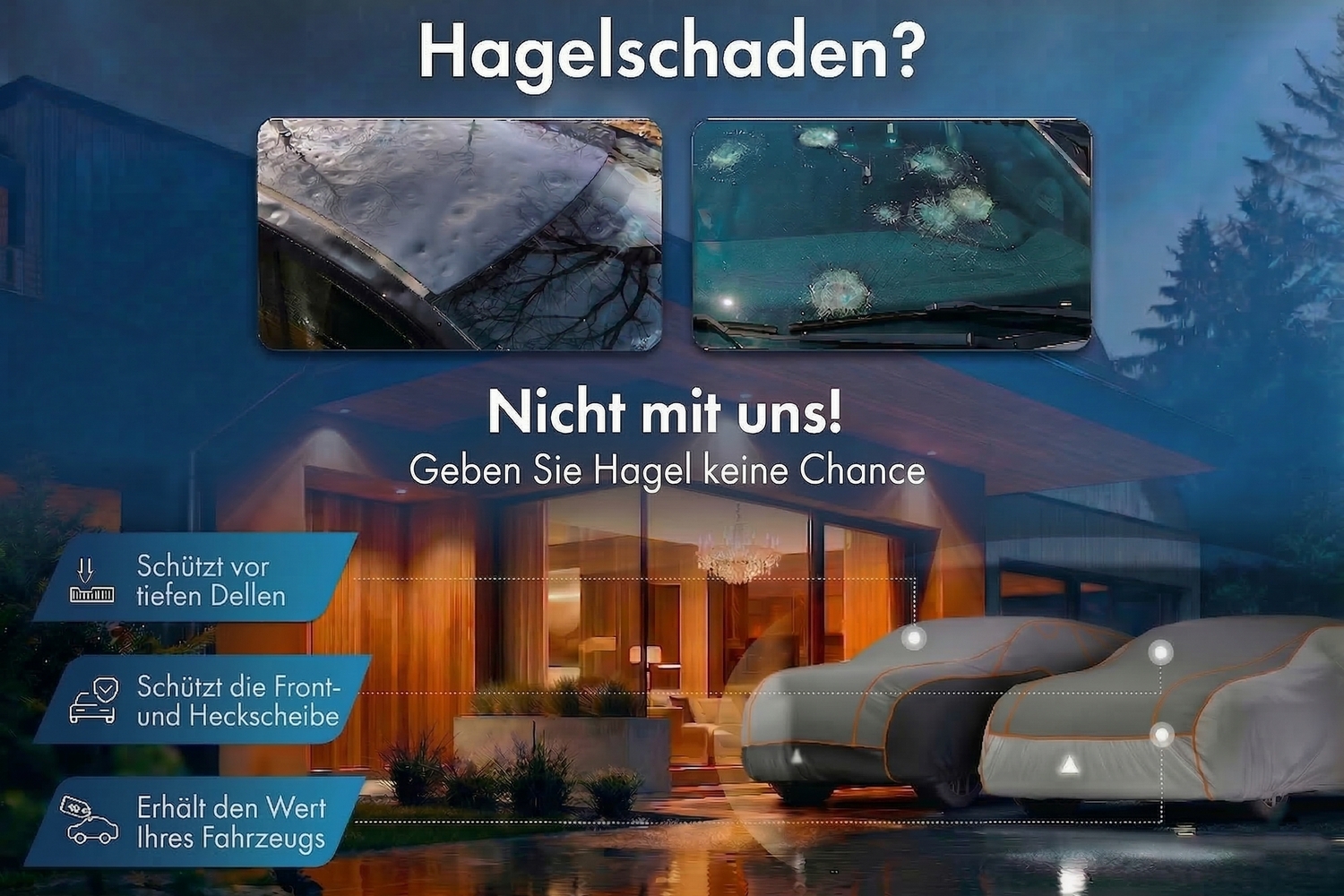 Hagelschutzabdeckung Perma Protect PKW grau / silber (3)