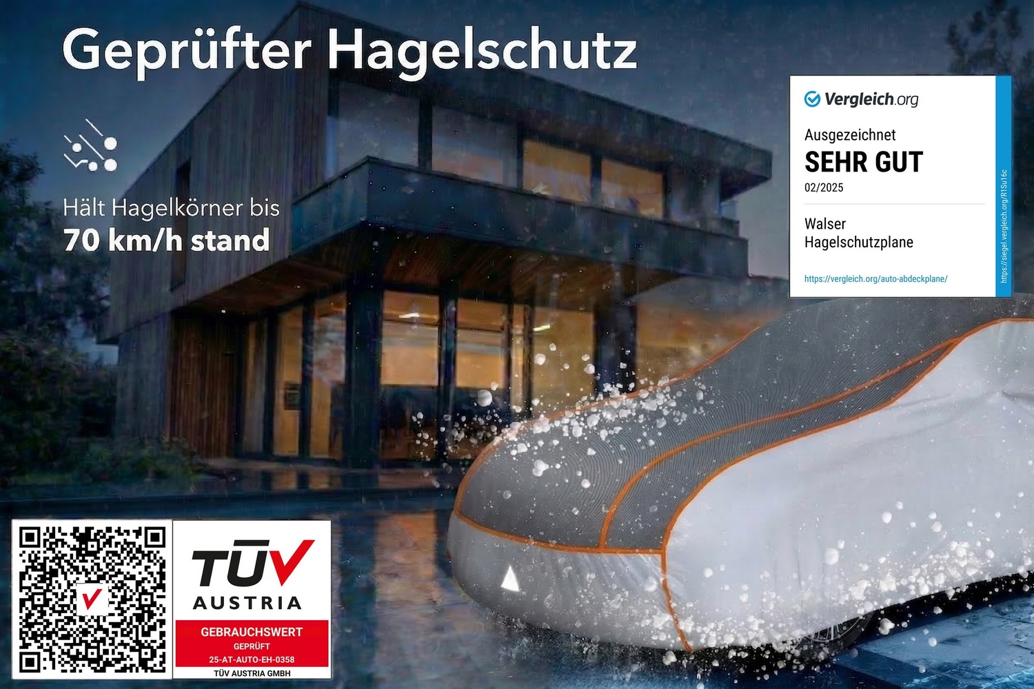 Hagelschutzabdeckung Perma Protect PKW grau / silber (4)