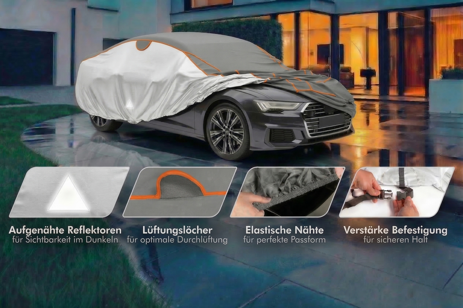 Hagelschutzabdeckung Perma Protect PKW grau / silber (6)