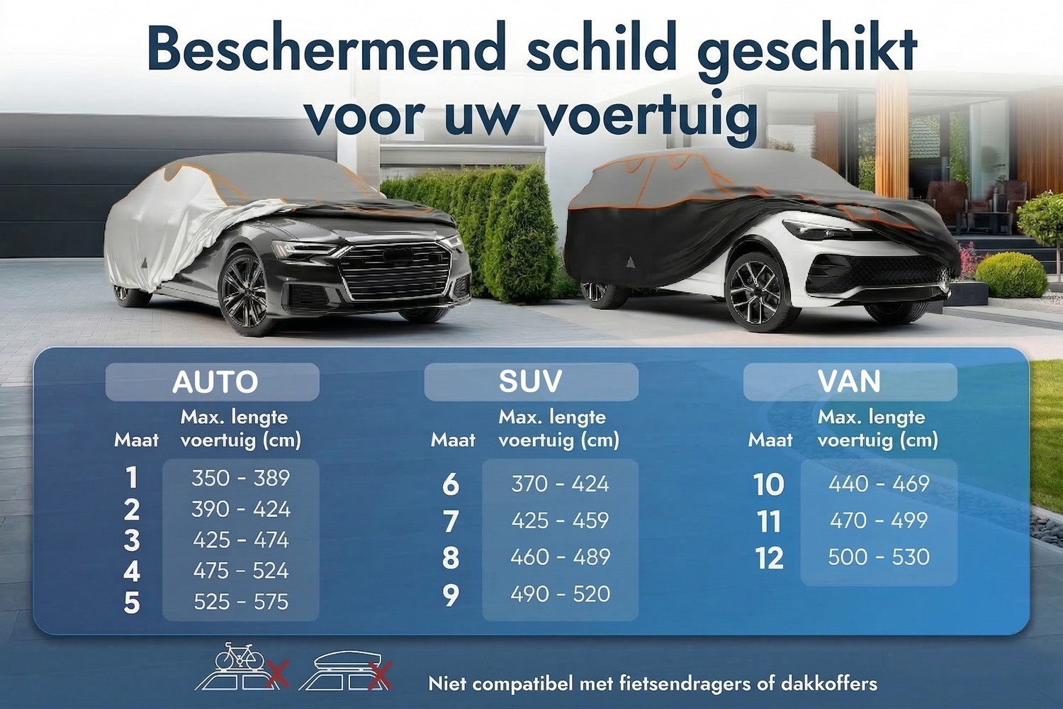 Hagelbeschermhoes Perma Protect personenwagen grijs / zilver (7) Hagelbeschermhoes Perma Protect personenwagen grijs / zilver (7)