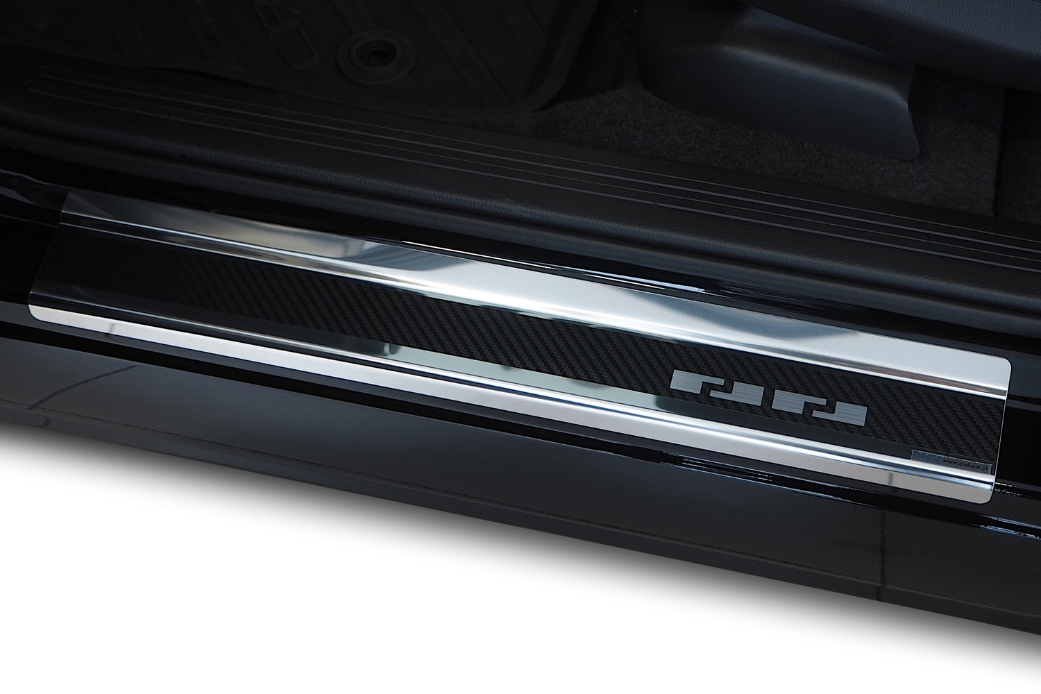 Seuils de portes convient à Honda CR-V VI 2023-présent acier inox - feuille de carbone