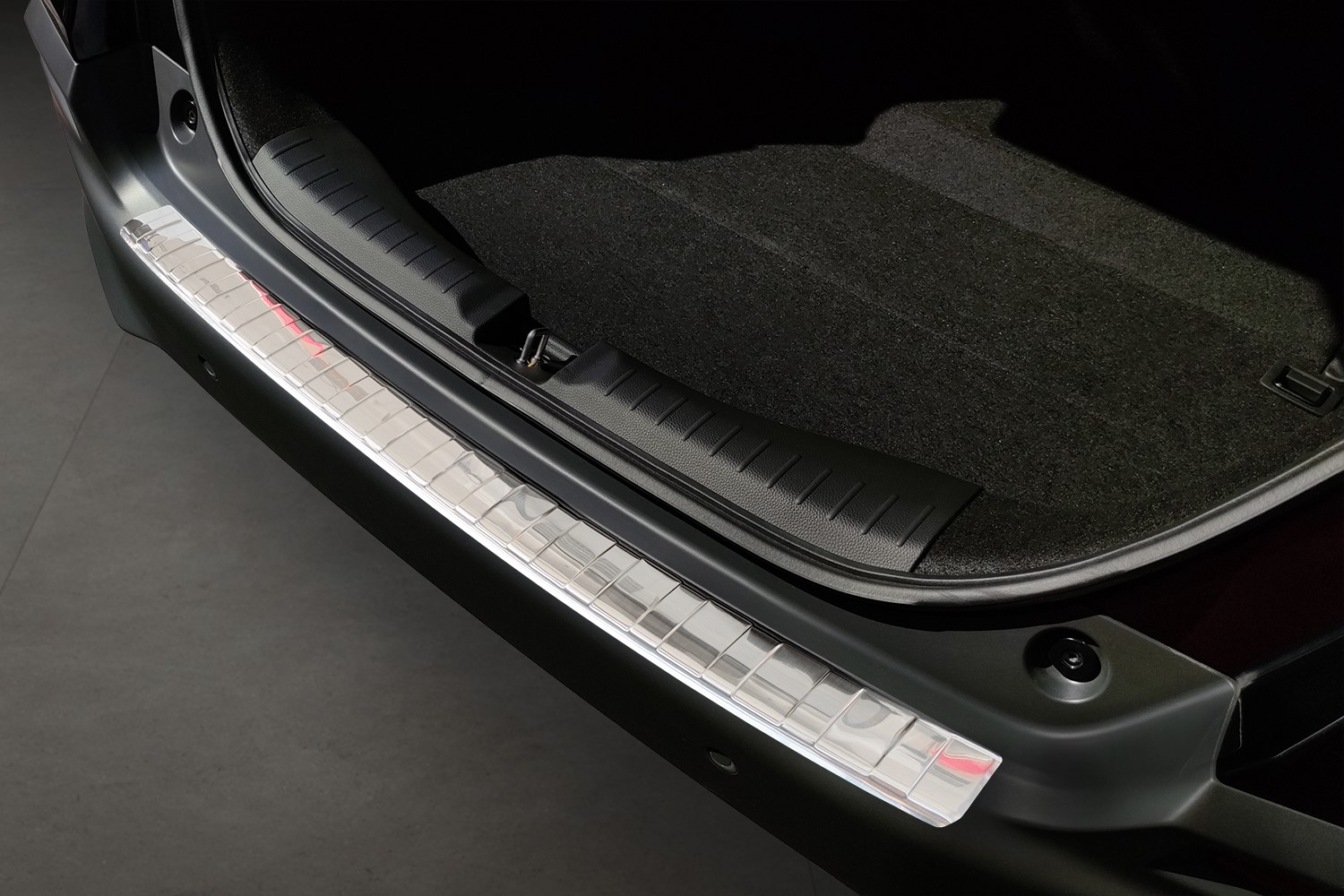 Protection de seuil de coffre convient à Honda Jazz IV 2020-présent 5 portes bicorps acier inox brossé
