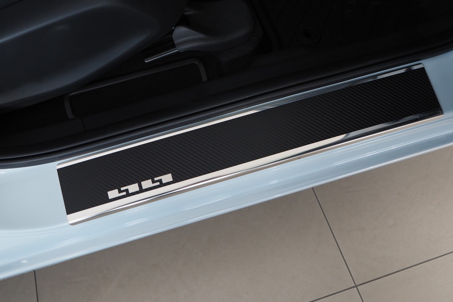 Instaplijsten geschikt voor Honda Jazz IV 2020-heden 5-deurs hatchback RVS - carbon folie