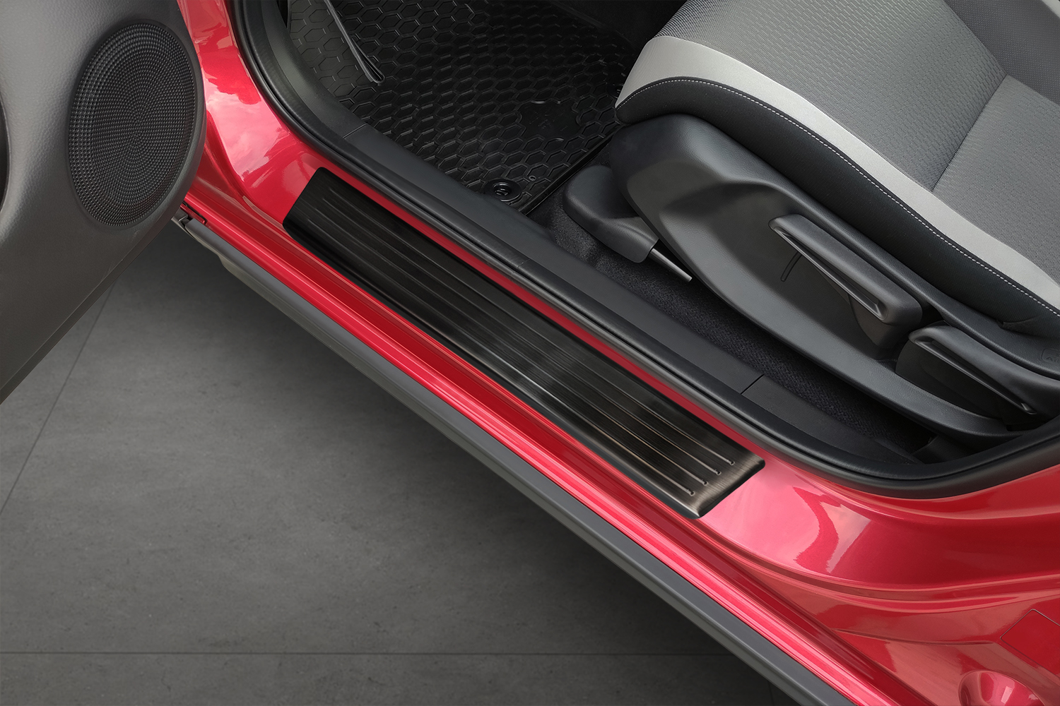 Instaplijsten geschikt voor Honda Jazz IV 2020-heden 5-deurs hatchback RVS geborsteld antraciet 4-delig