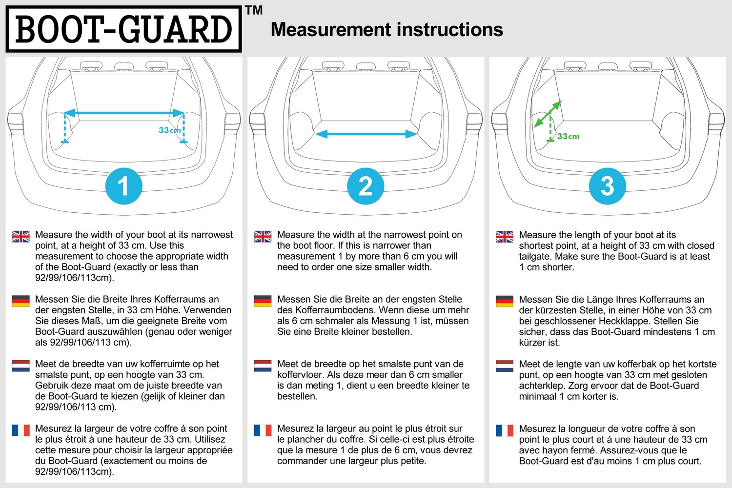 Boot liner Boot-Guard measuring guide