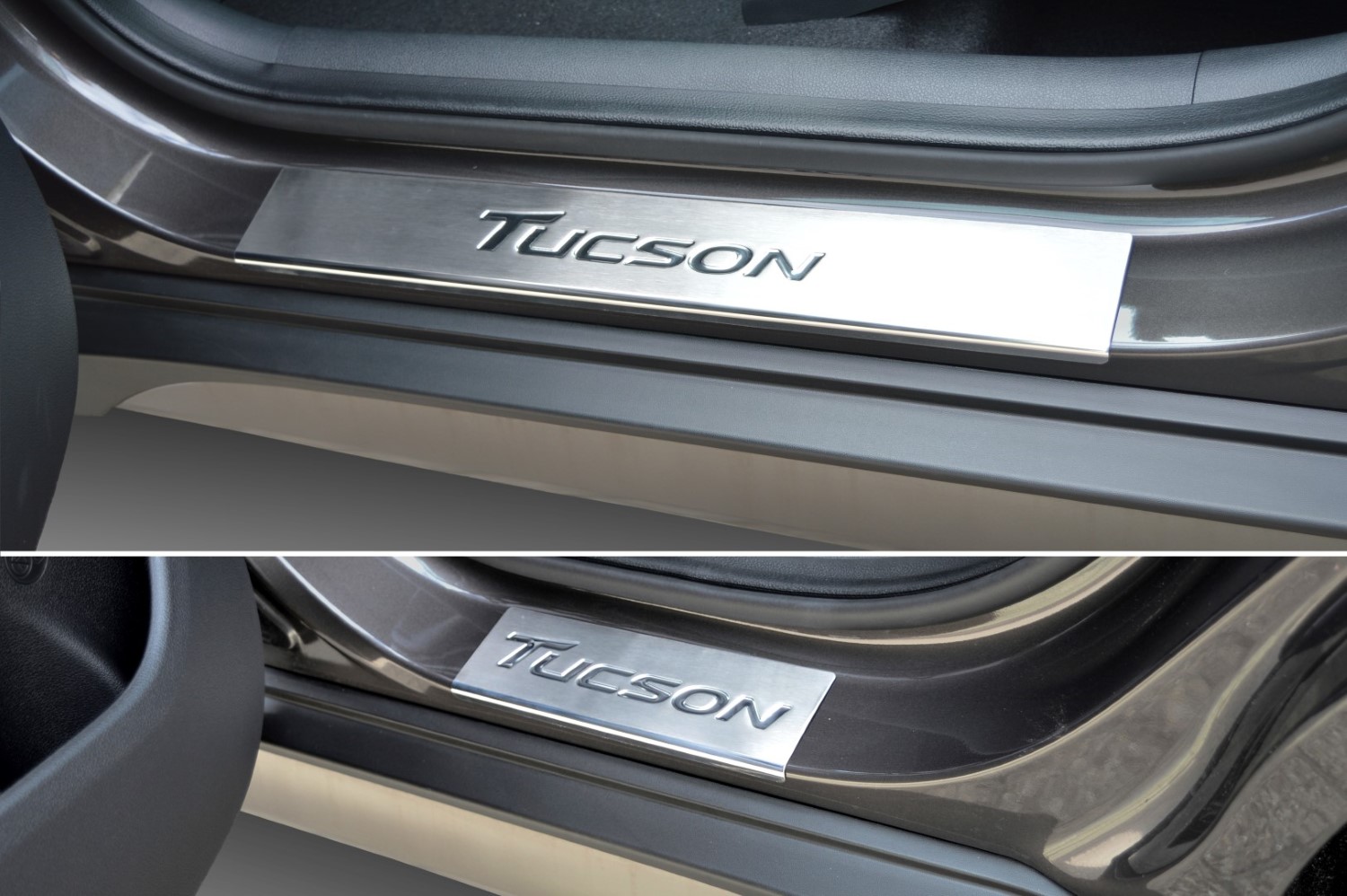 Seuils de portes convient à Hyundai Tucson (TL) 2015-2020 acier inox - 4 pièces