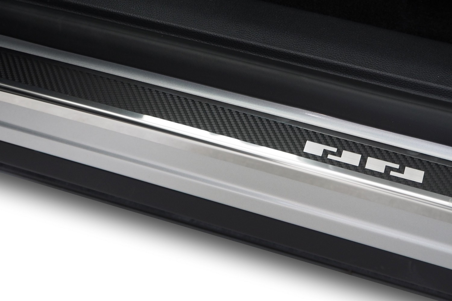 Door sill plates suitable for Hyundai Ioniq 6 (CE) 2022-present 4-door saloon stainless steel - carbon foil