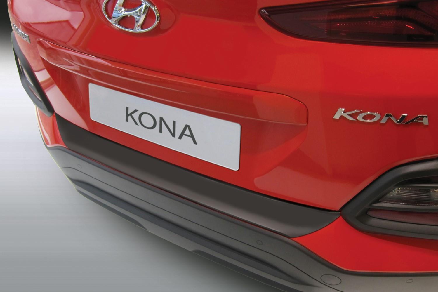 Rear bumper protector suitable for Hyundai Kona (OS) 2017-2020 ABS - matt black