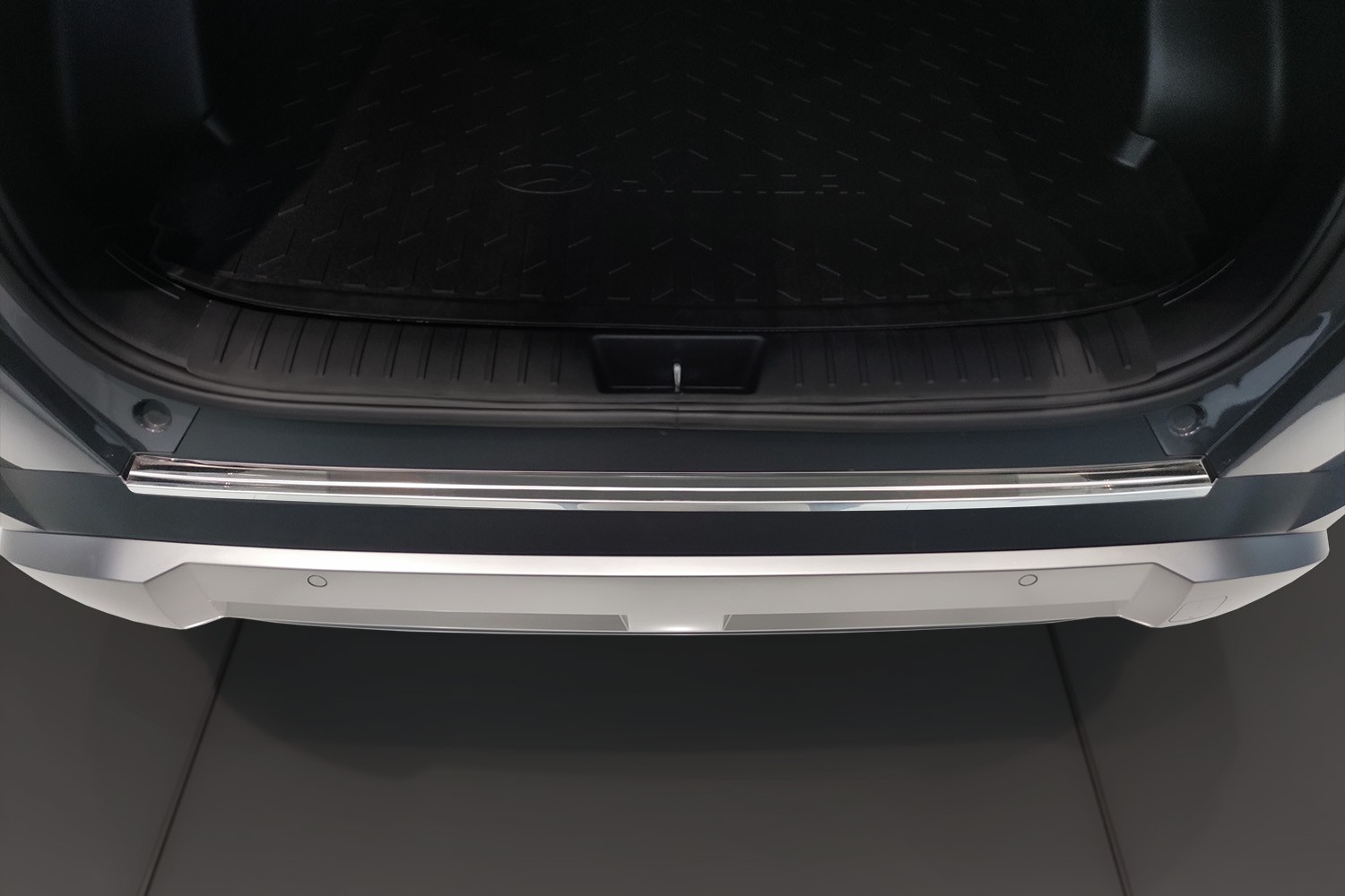 Rear bumper protector Hyundai Kona (SX2) stainless steel