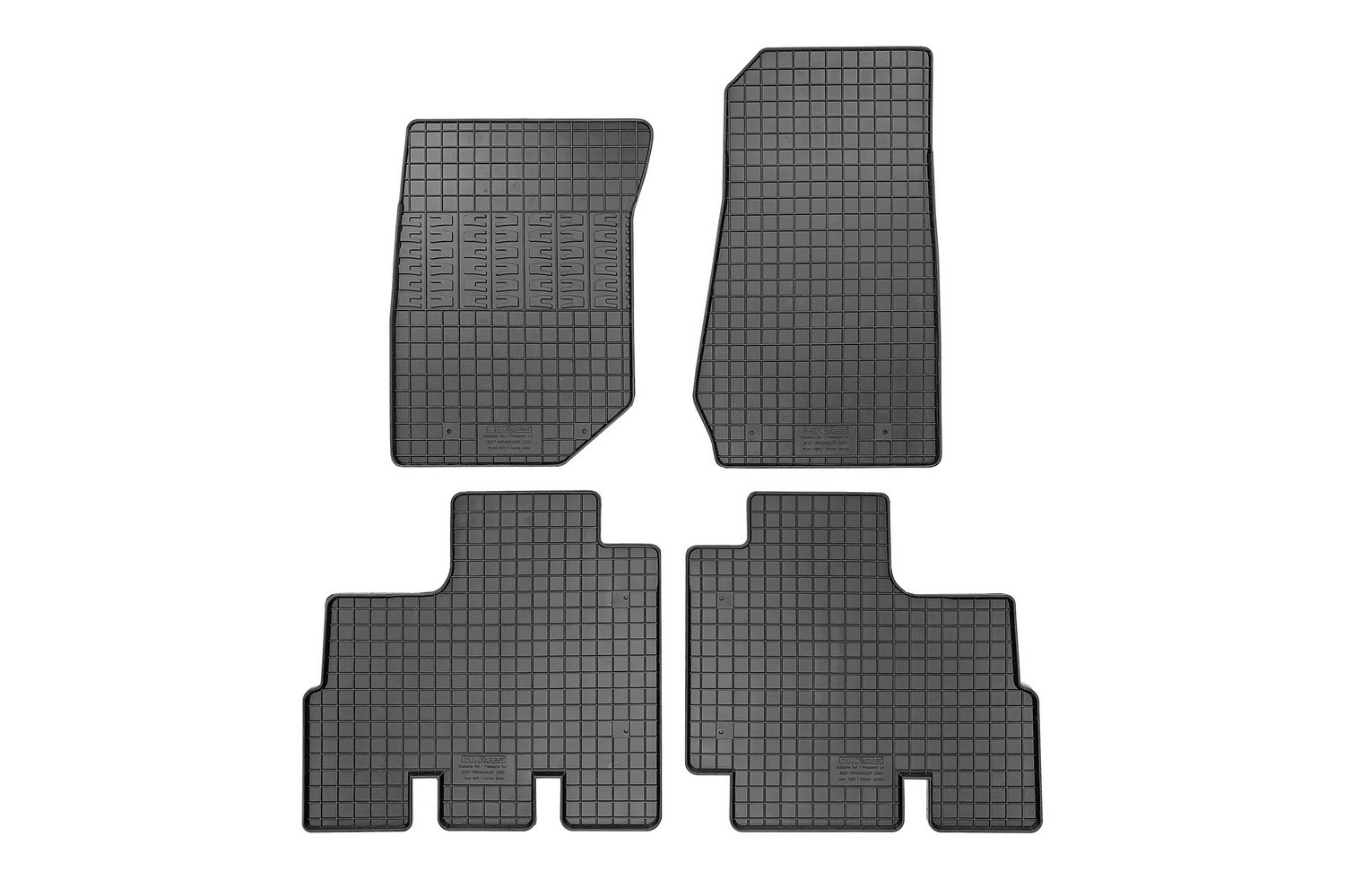 Car mats suitable for Jeep Wrangler (JK) 2007-2018 rubber