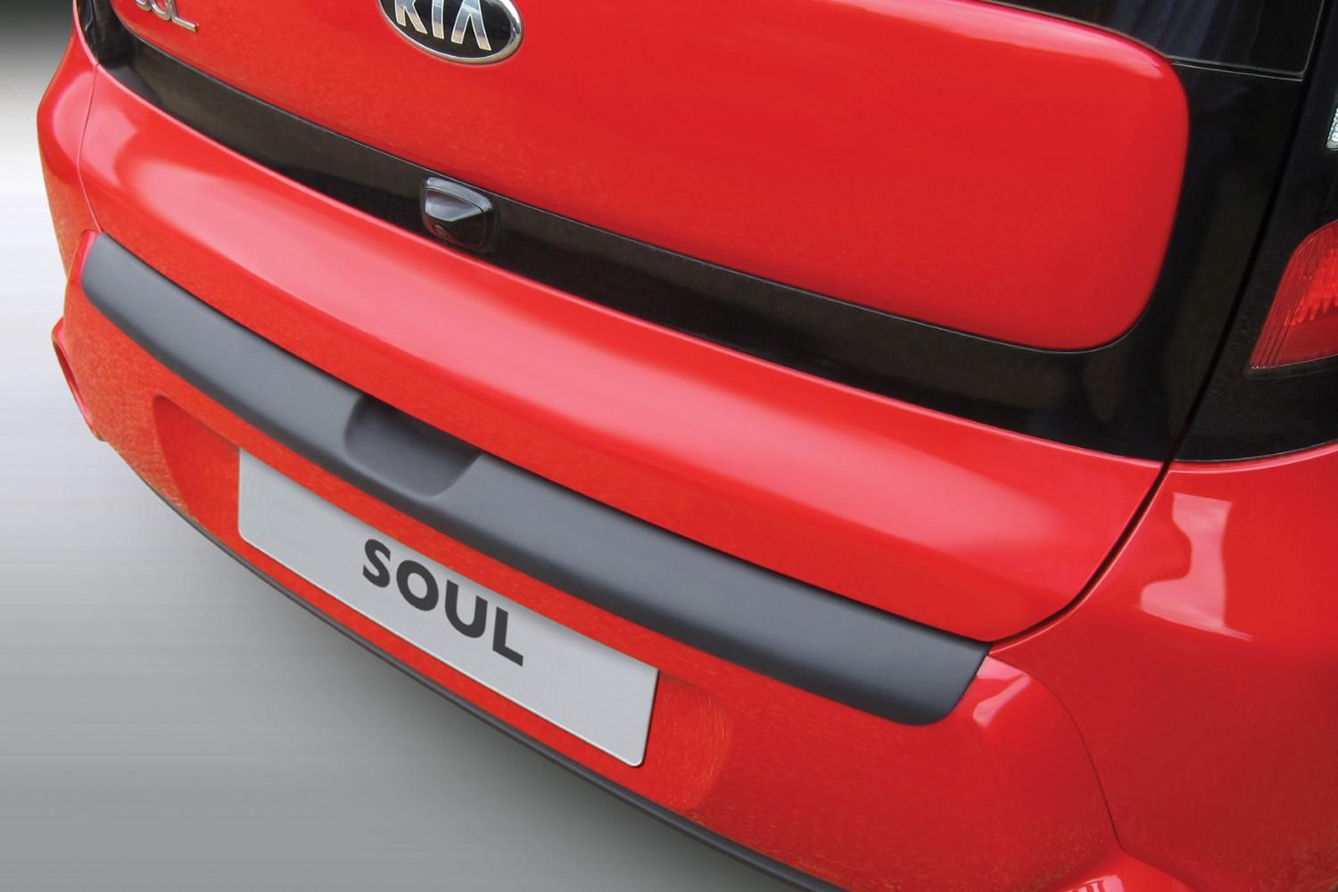 Rear bumper protector suitable for Kia Soul II (PS) 2014-2016 ABS - matt black