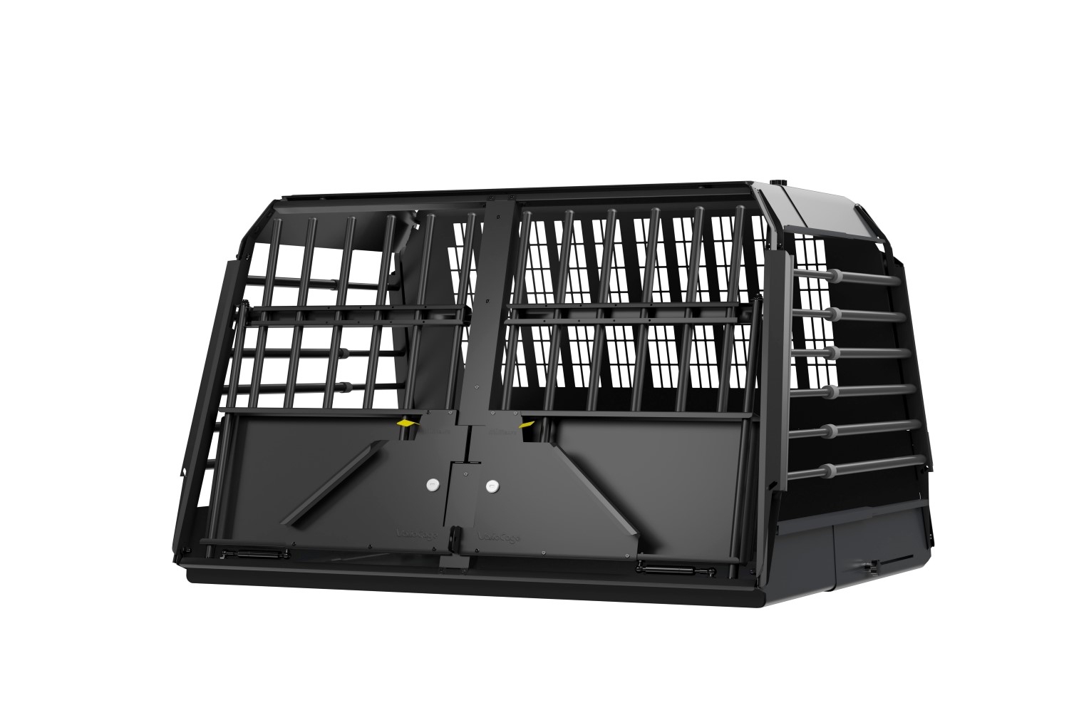 Box per cani adatto a Audi A5 Avant (FU) 2024-presente station wagon Kleinmetall VarioCage Black Edition doppio S