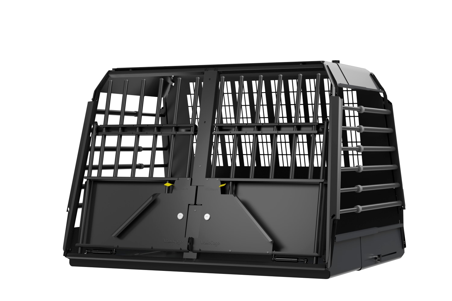 Jaula para perros apta para Dacia Dokker 2012-2021 Kleinmetall VarioCage Black Edition doble XL Jaula para perros apta para Dacia Dokker 2012-2021 Kleinmetall VarioCage Black Edition doble XL