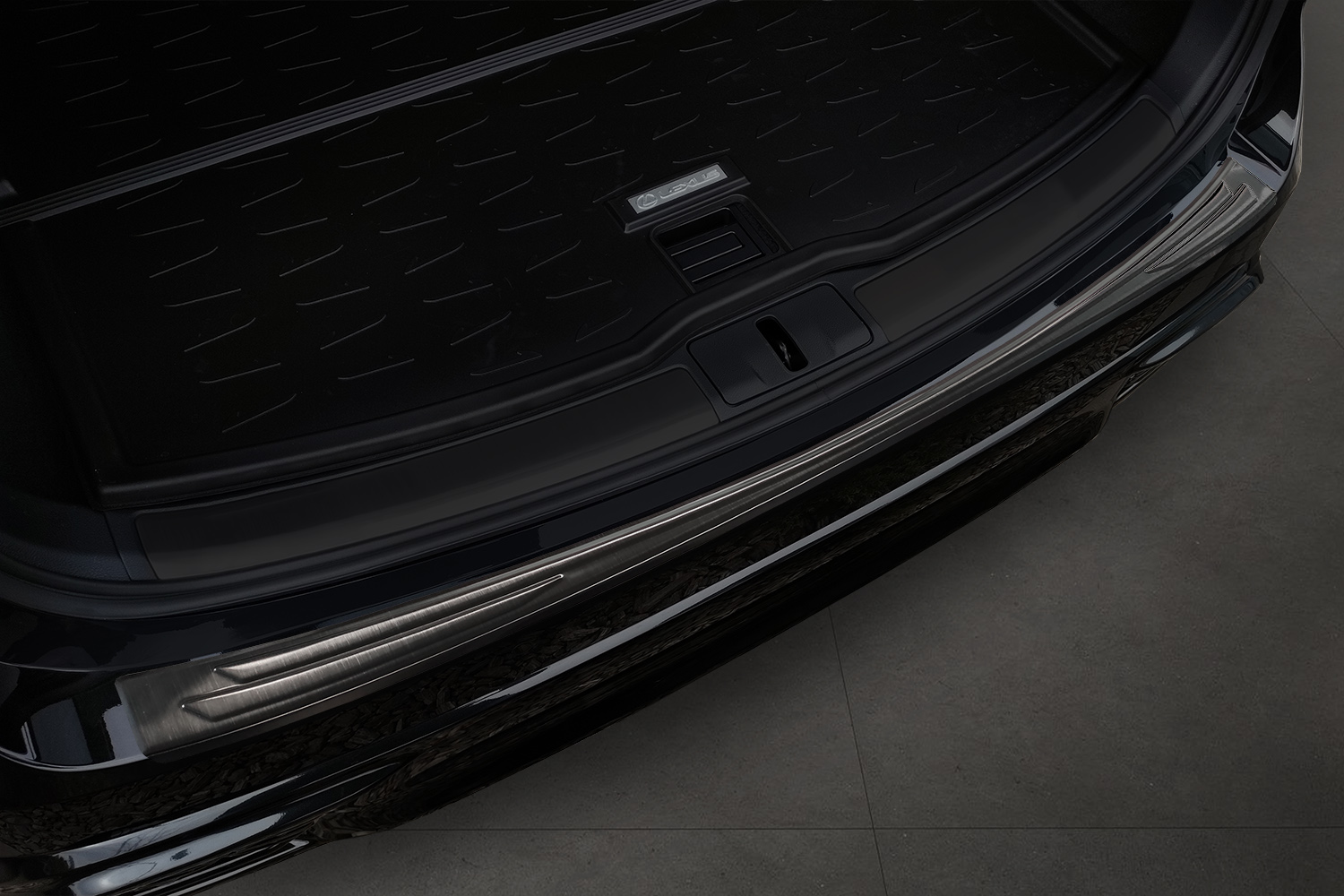 Protection de seuil de coffre convient à Lexus RX V (AL30) 2022-présent acier inox brossé anthracite