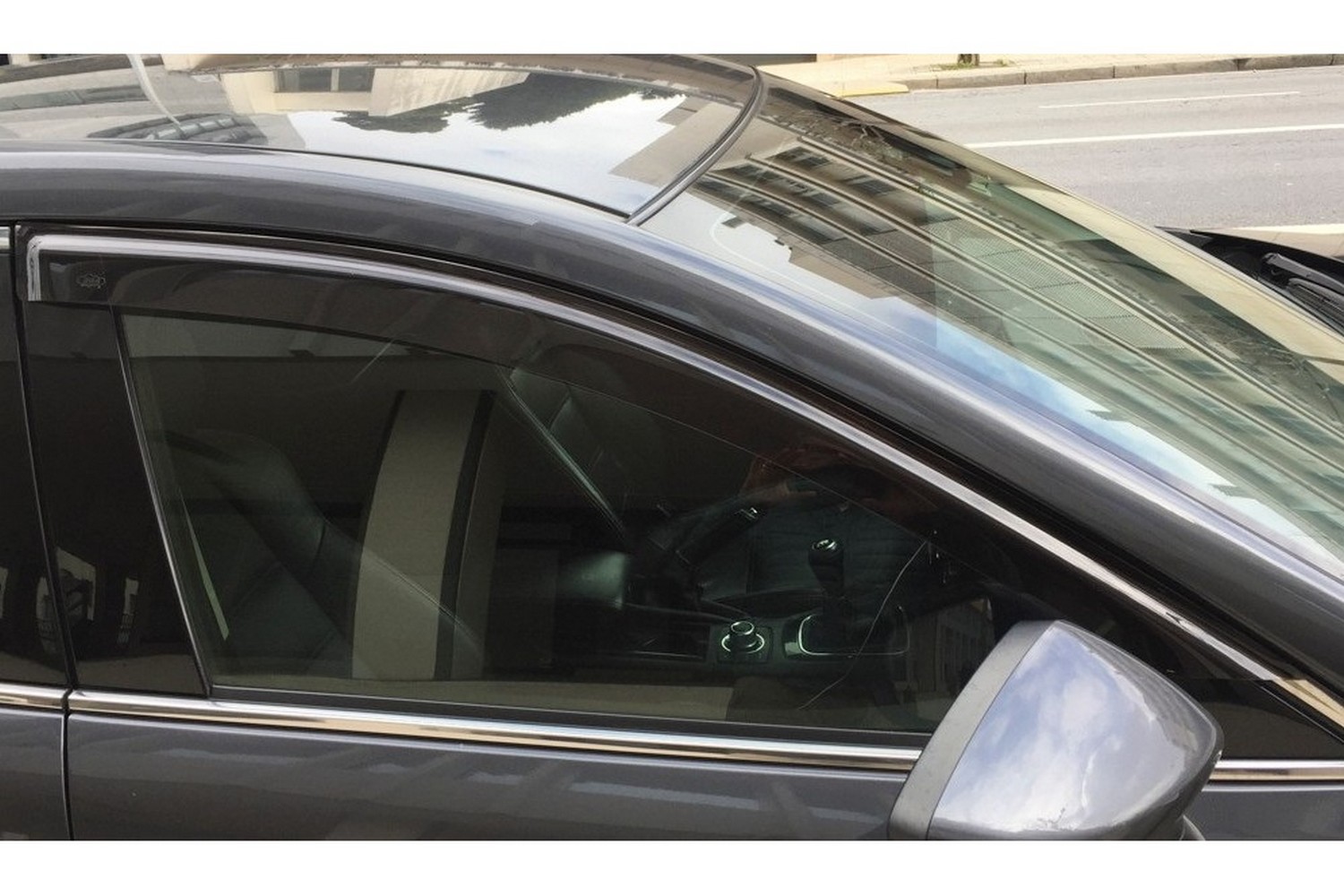 Side wind deflectors suitable for Mazda6 (GJ-GL) 2012-present 4 & 5-door front doors DGA - smoke grey (3)