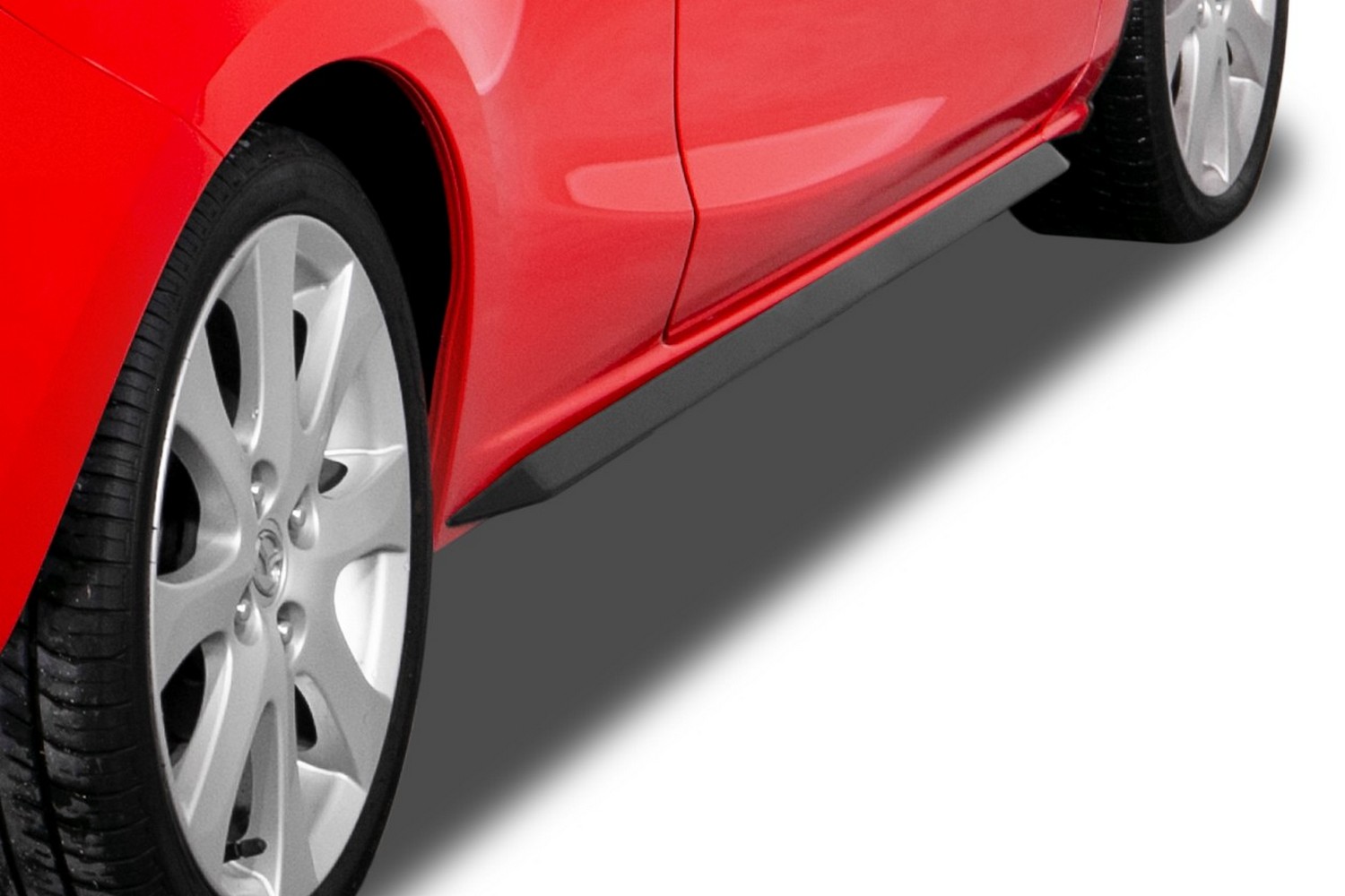 Side skirts suitable for Mazda2 (DE) 2007-2014 3 &#38; 5-door hatchback &#34;Slim&#34; ABS