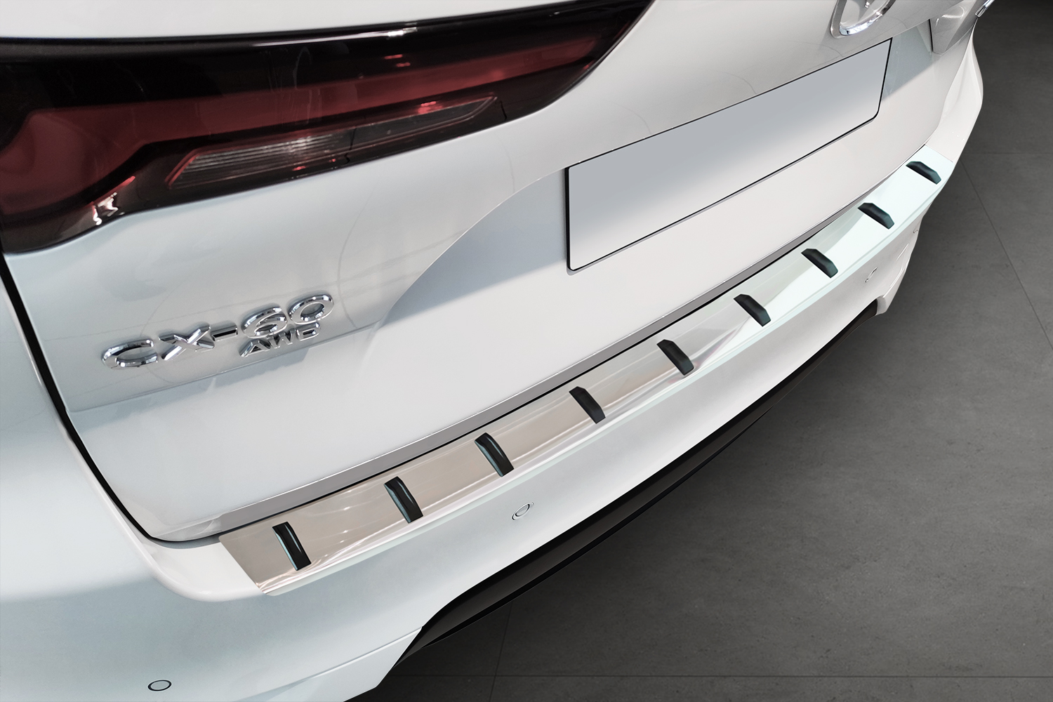 Bumperbeschermer geschikt voor Mazda CX-60 (KH) 2022-heden RVS geborsteld - Strong