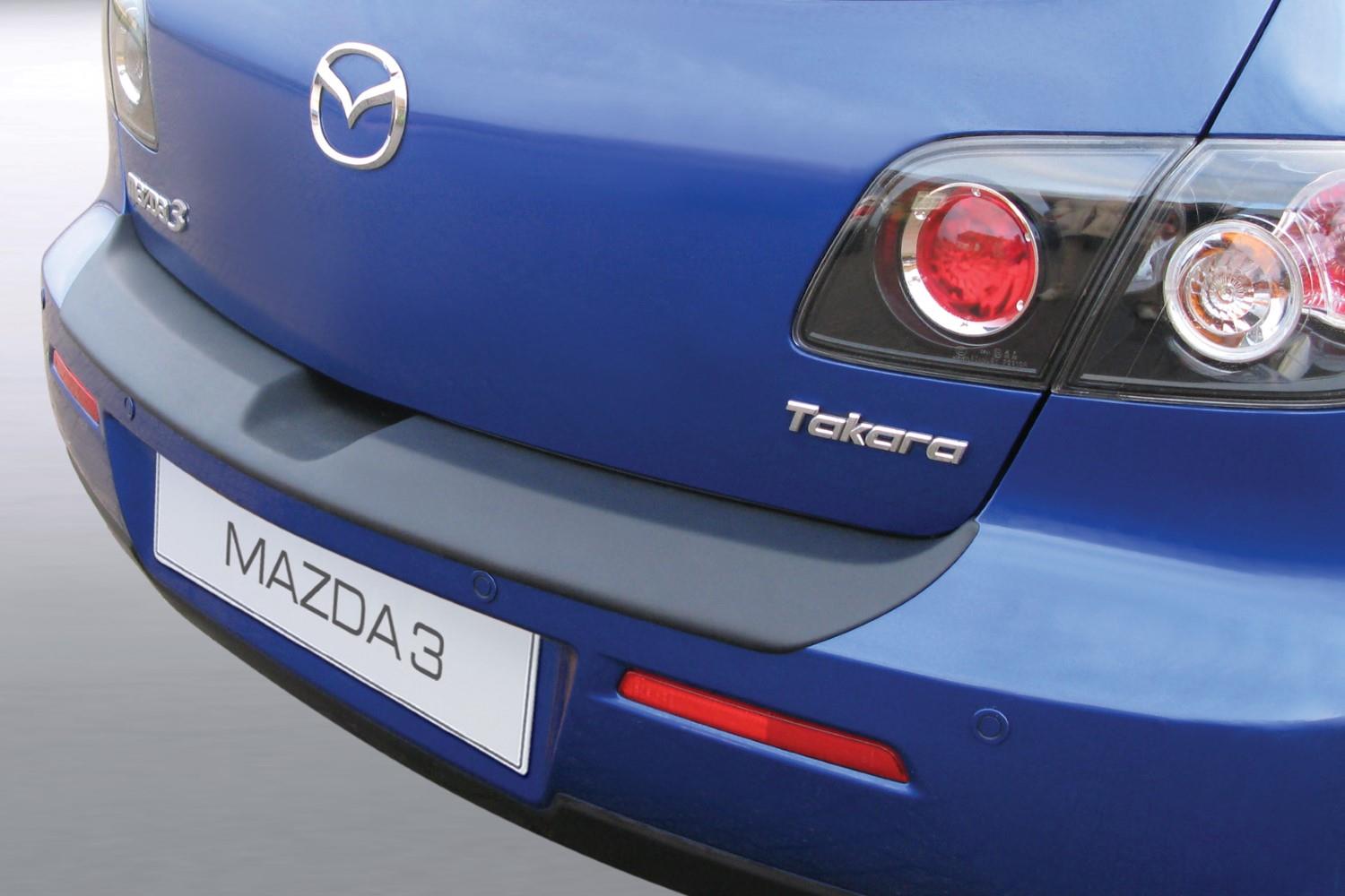 Protection de seuil de coffre convient à Mazda3 (BK) 2006-2009 5 portes bicorps ABS - noir mat